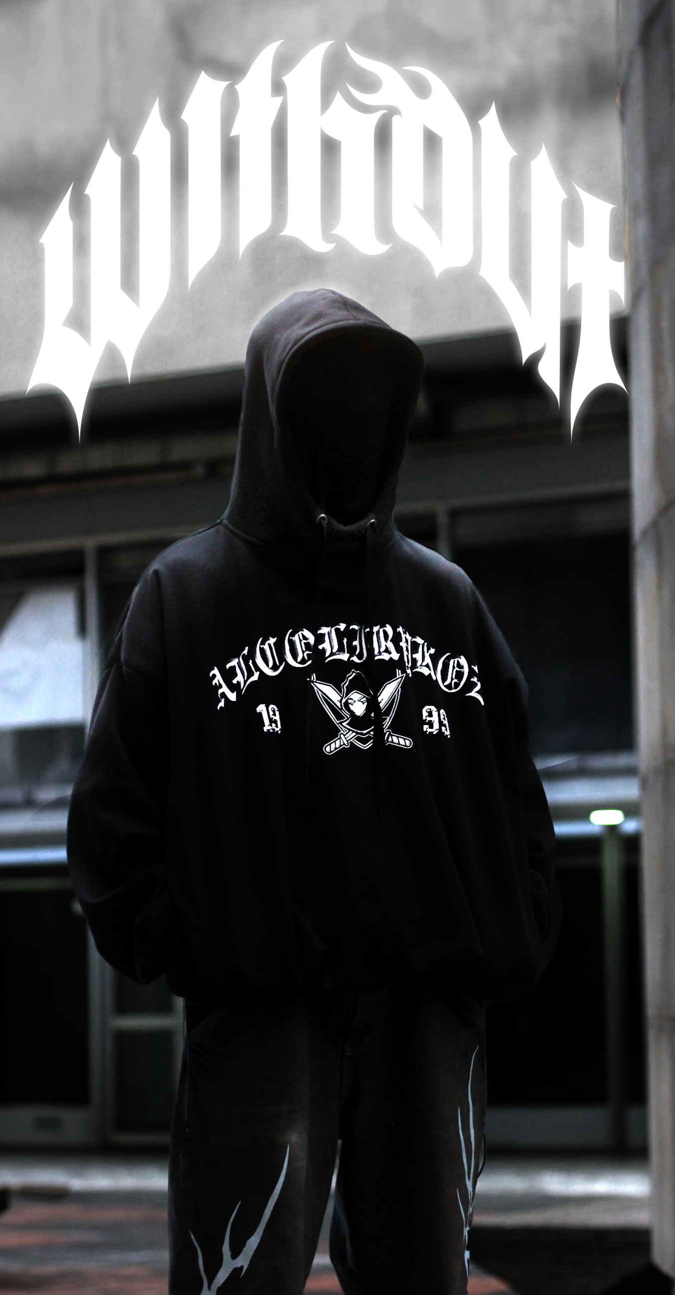 Hoodie Oversize Alcolirikoz Exclusivo negro