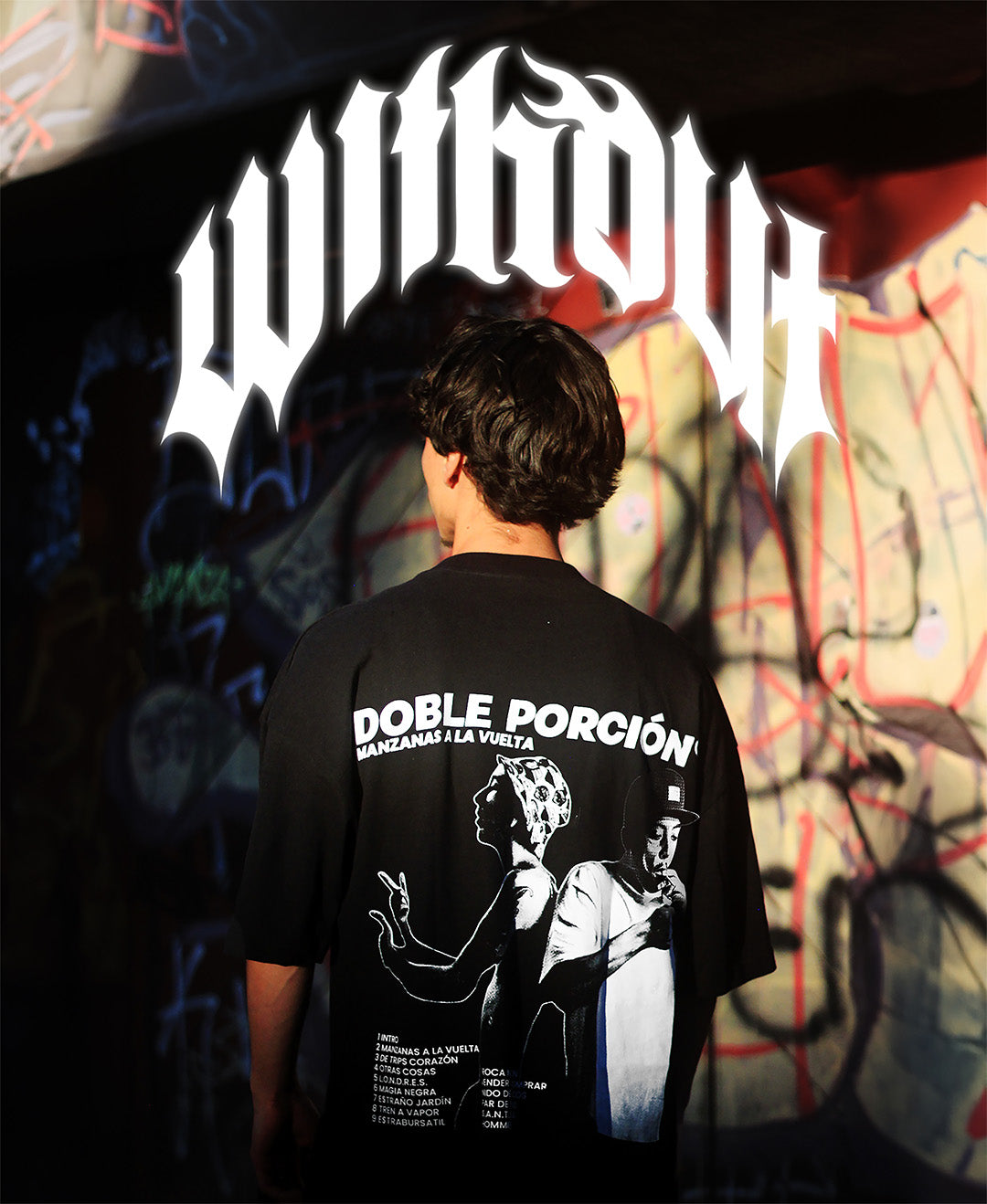 Camiseta Oversize Doble porción | Negra