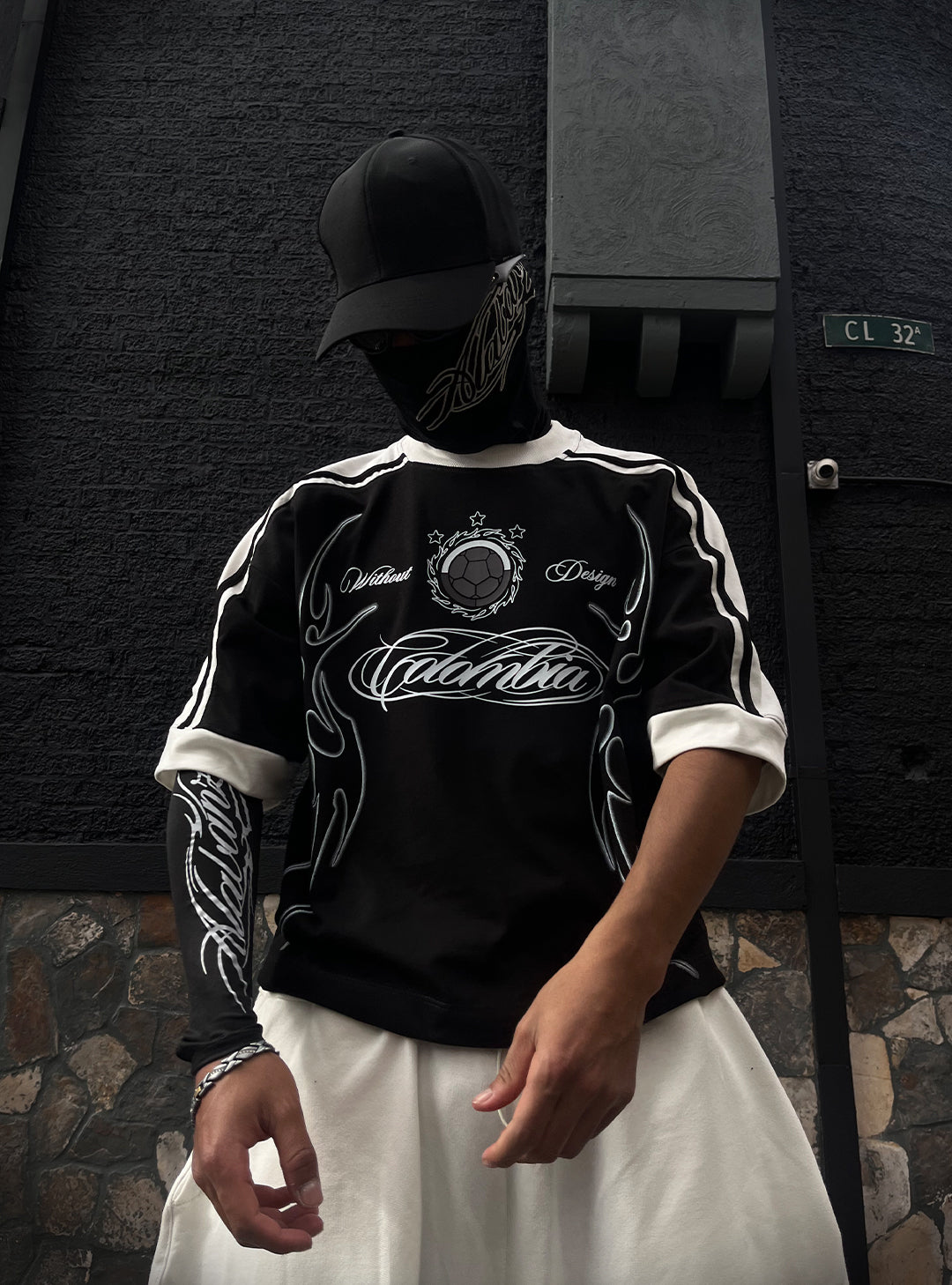 Camiseta Colombia Boxi Fit | Negra