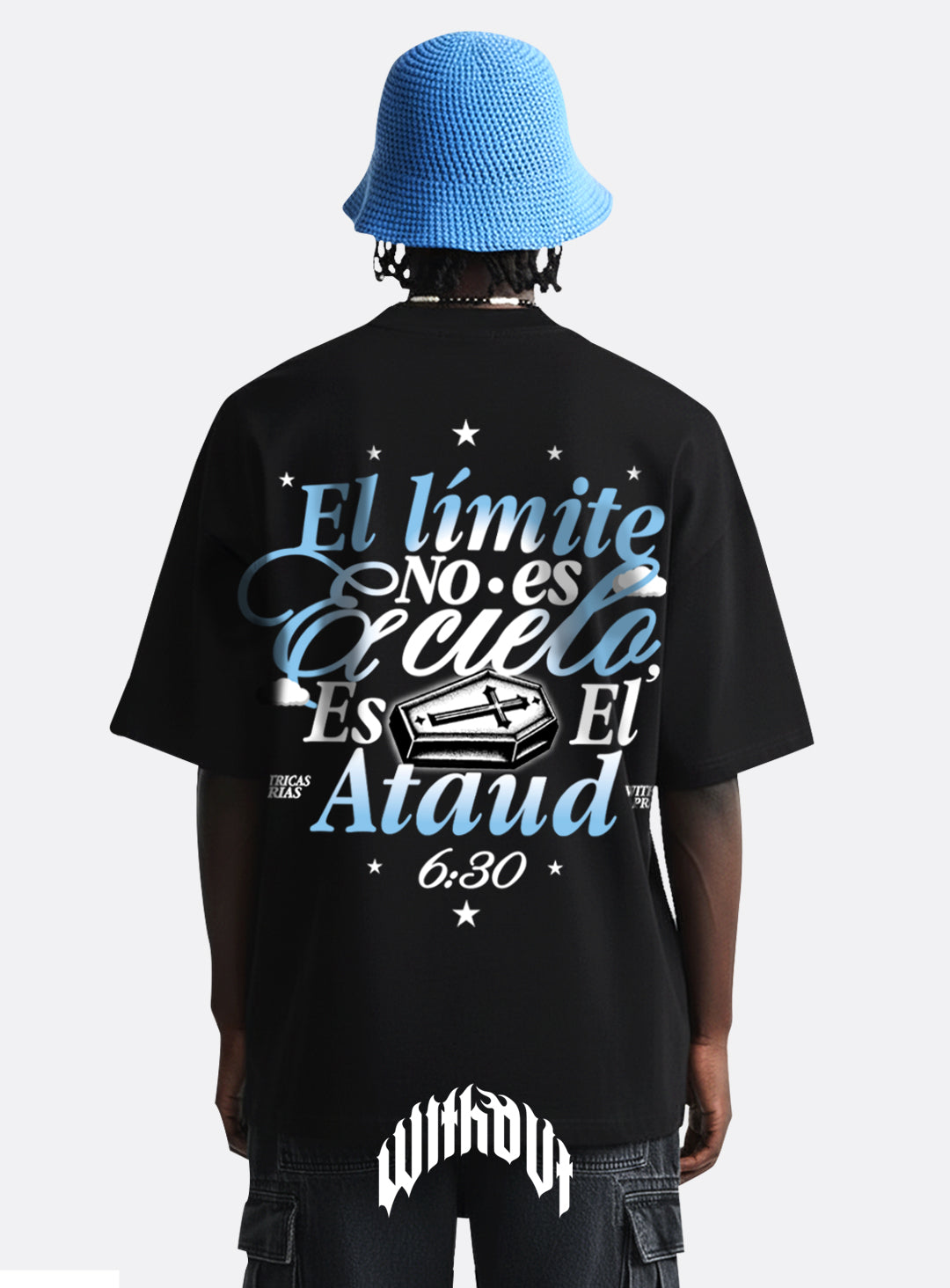 Camiseta Oversize Métricas frías “6:30” Negra