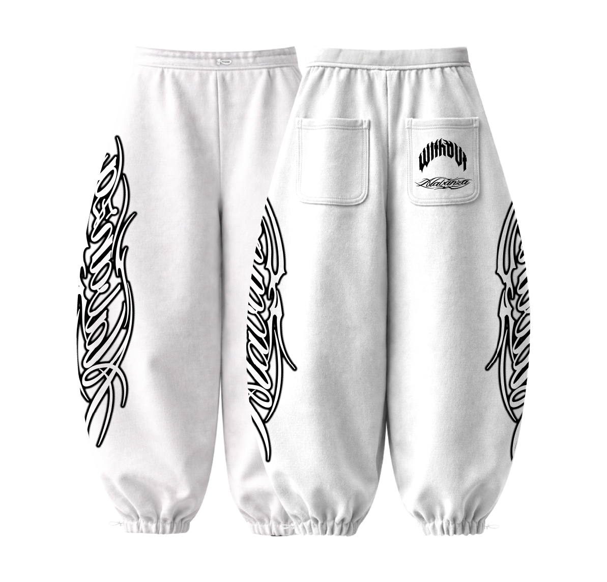 Pantalon Baggy Barrel ALabanza | Blanco