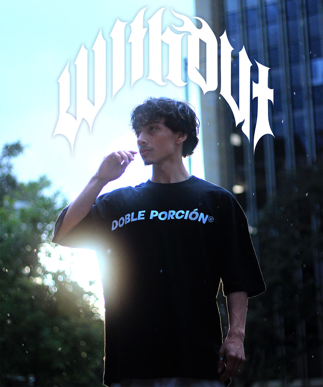 Camiseta Oversize Doble porción | Negra