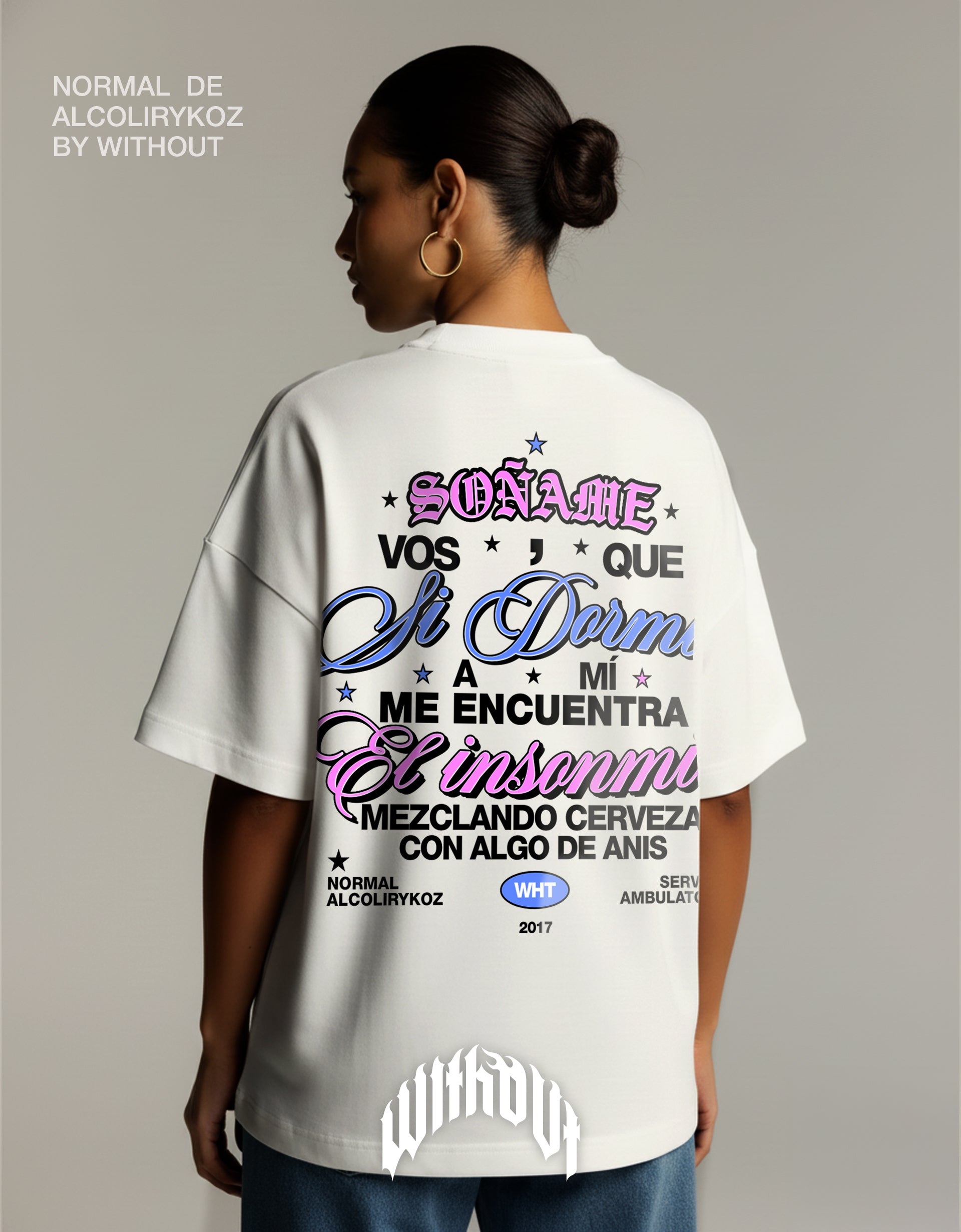 Camiseta Oversize "Normal"| Blanca | Alcolirykoz