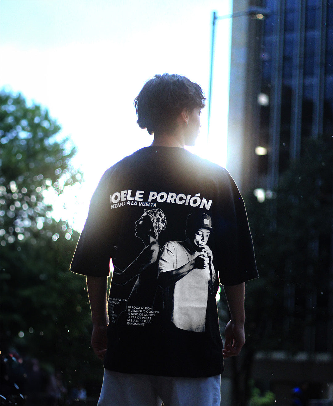 Camiseta Oversize Doble porción | Negra