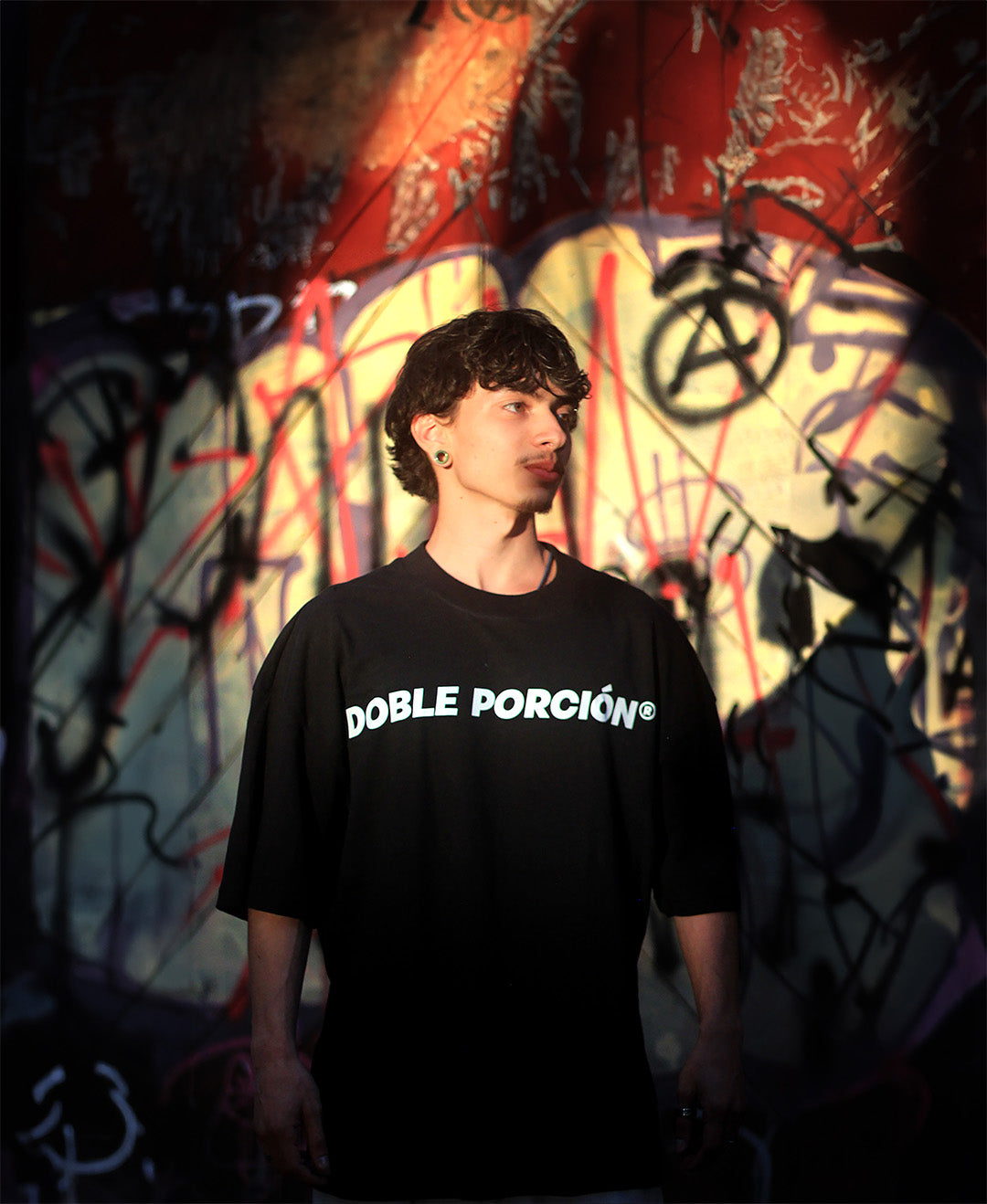 Camiseta Oversize Doble porción | Negra