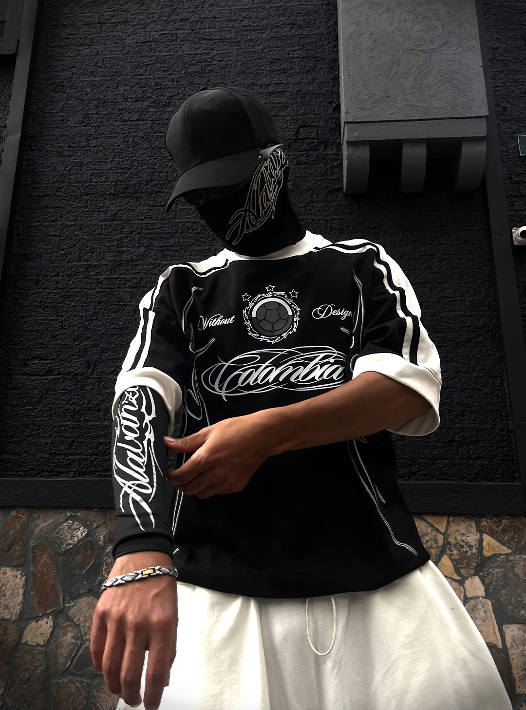 Camiseta Colombia Boxi Fit | Negra