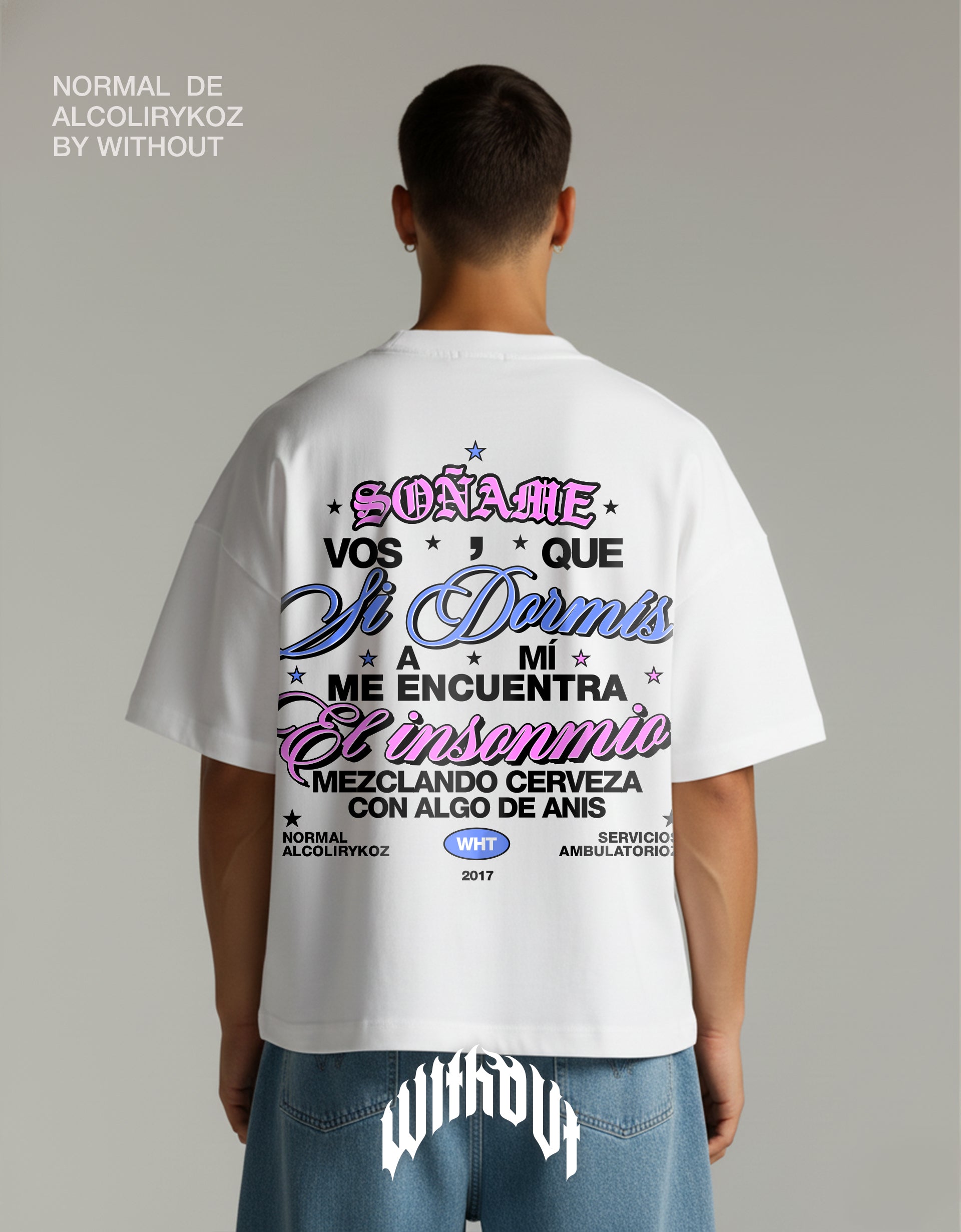Camiseta Oversize "Normal"| Blanca | Alcolirykoz