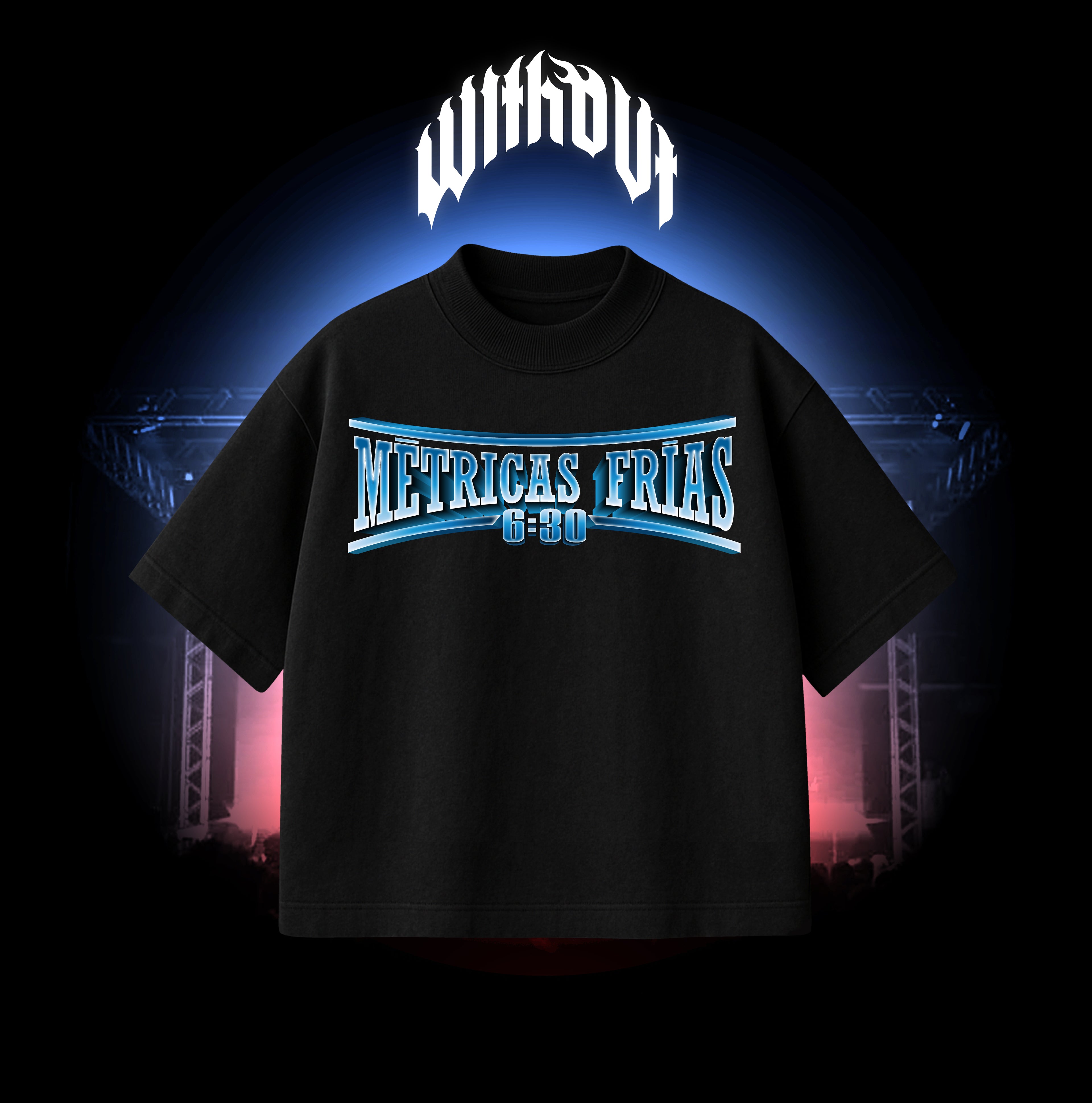 Camiseta Oversize Métricas frías “6:30” Negra V2