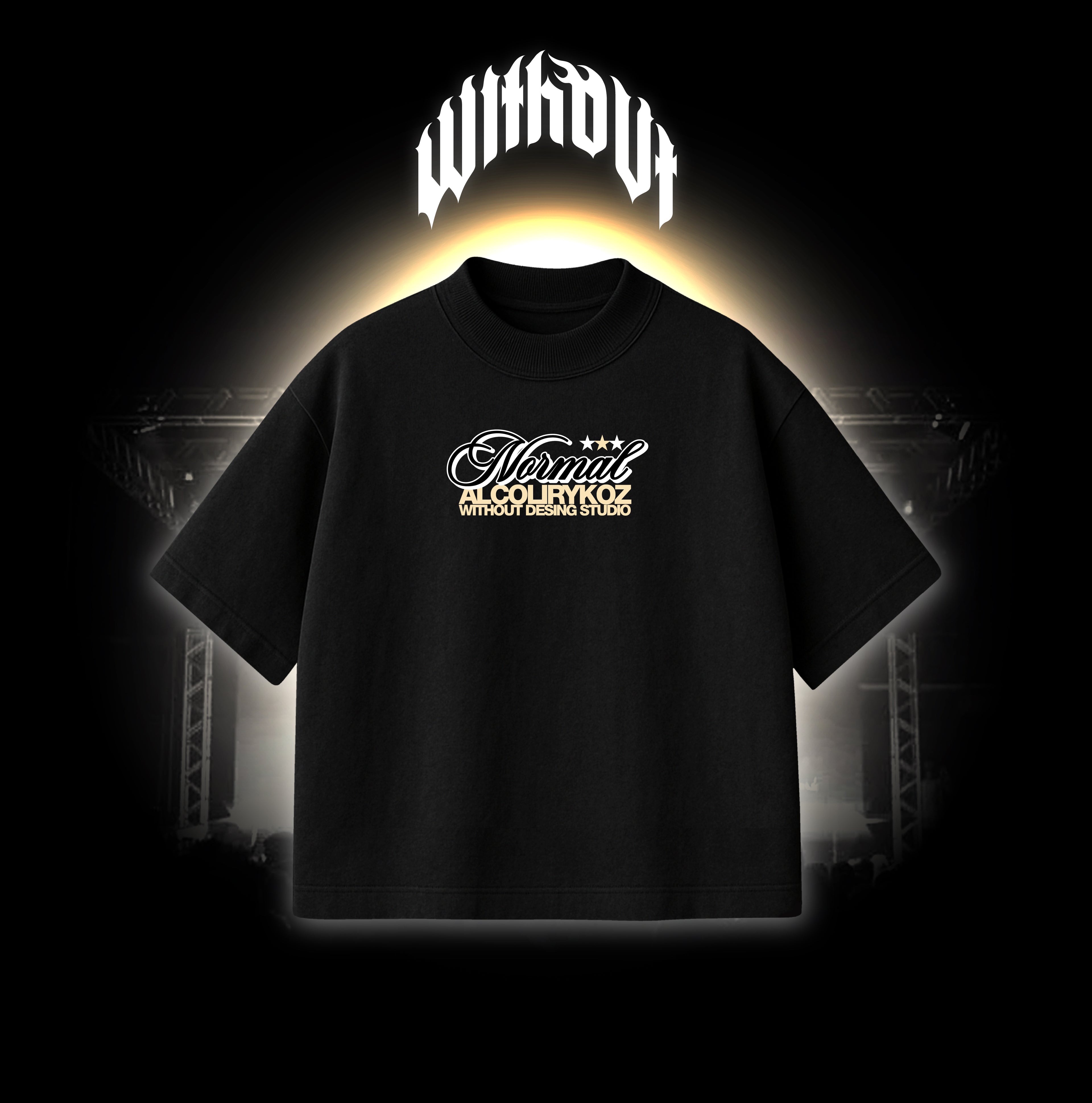 Camiseta Oversize "Normal" | Alcolirykoz | Negra
