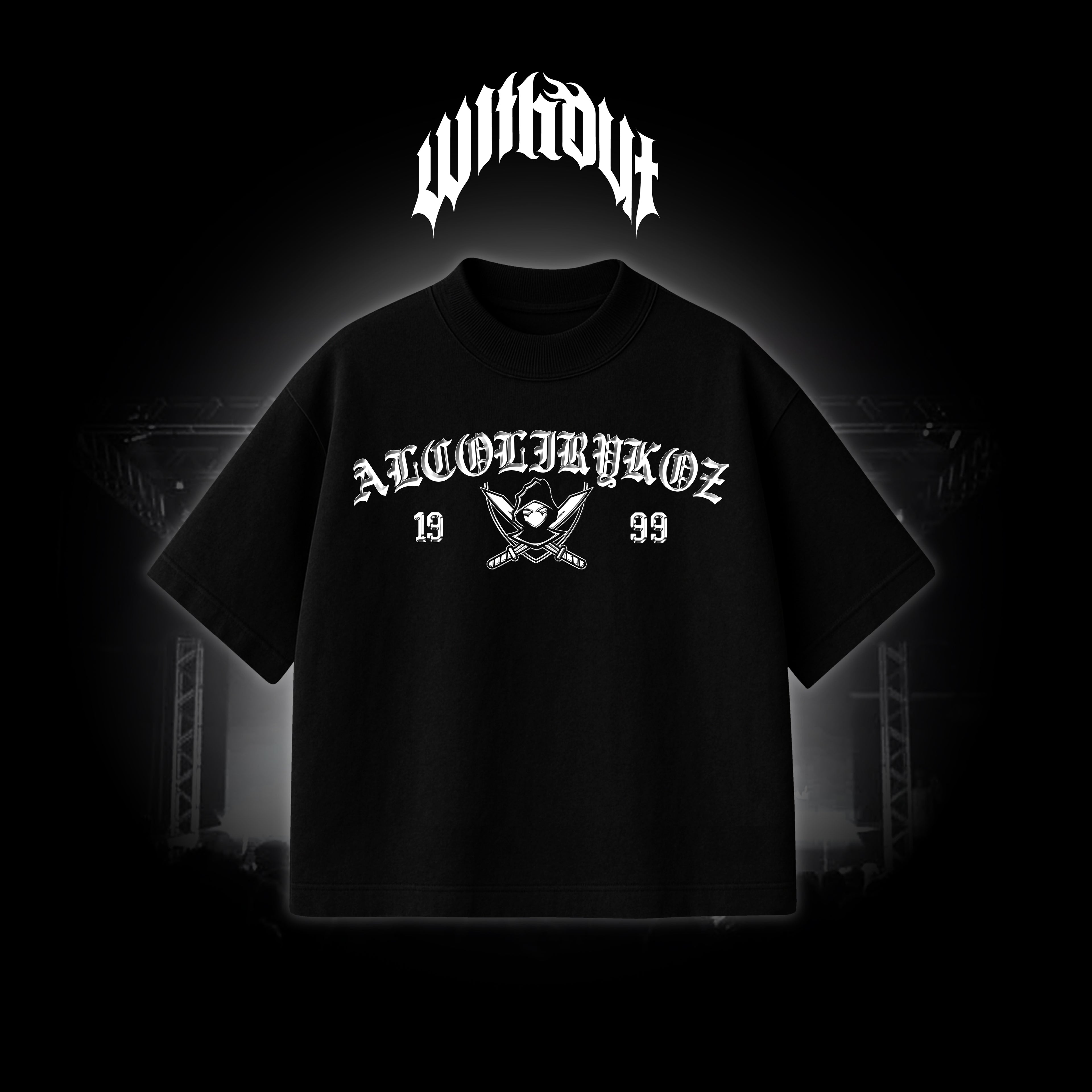 Camiseta Oversize Alcolirykoz Exclusiva Negra