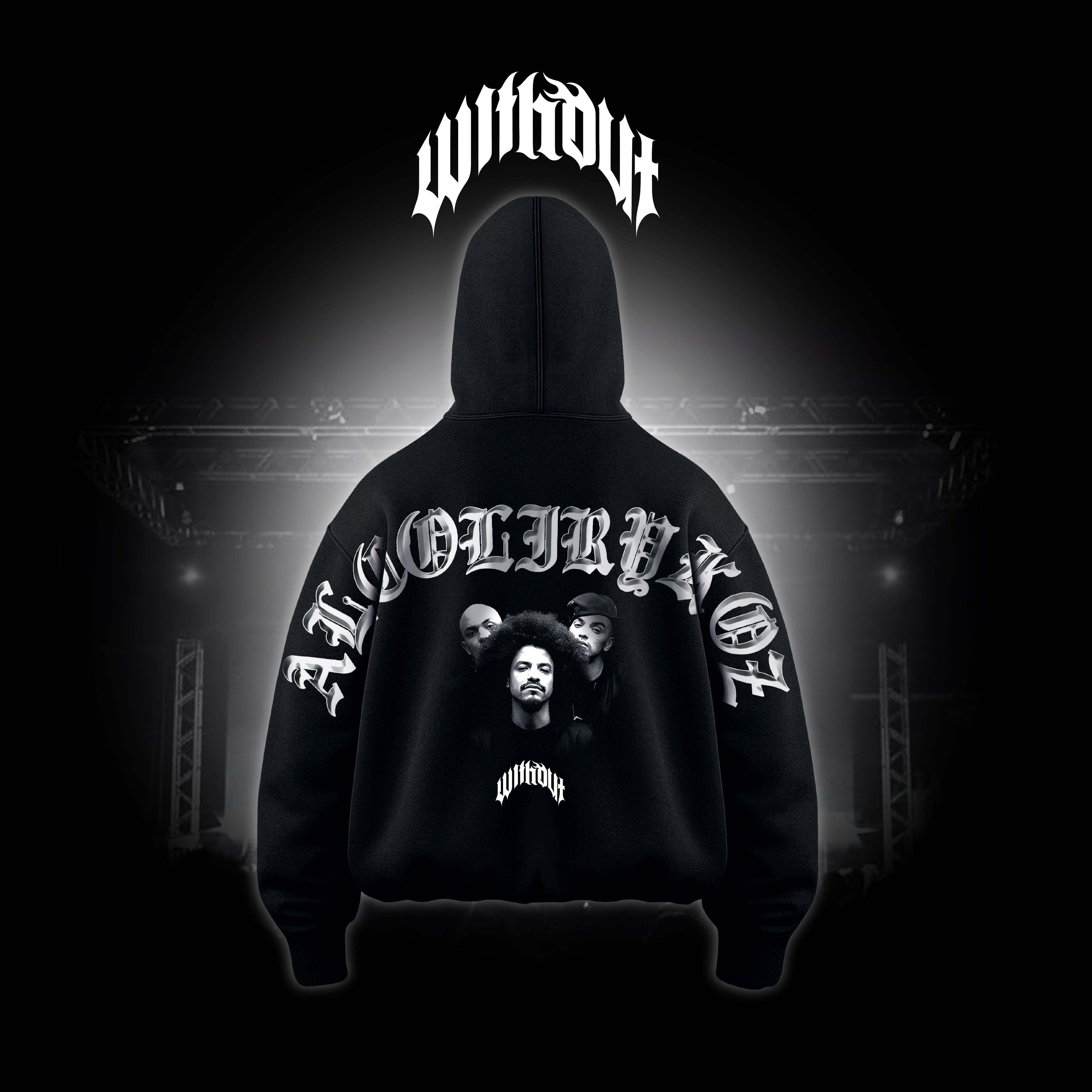Hoodie Oversize Alcolirikoz Exclusivo negro