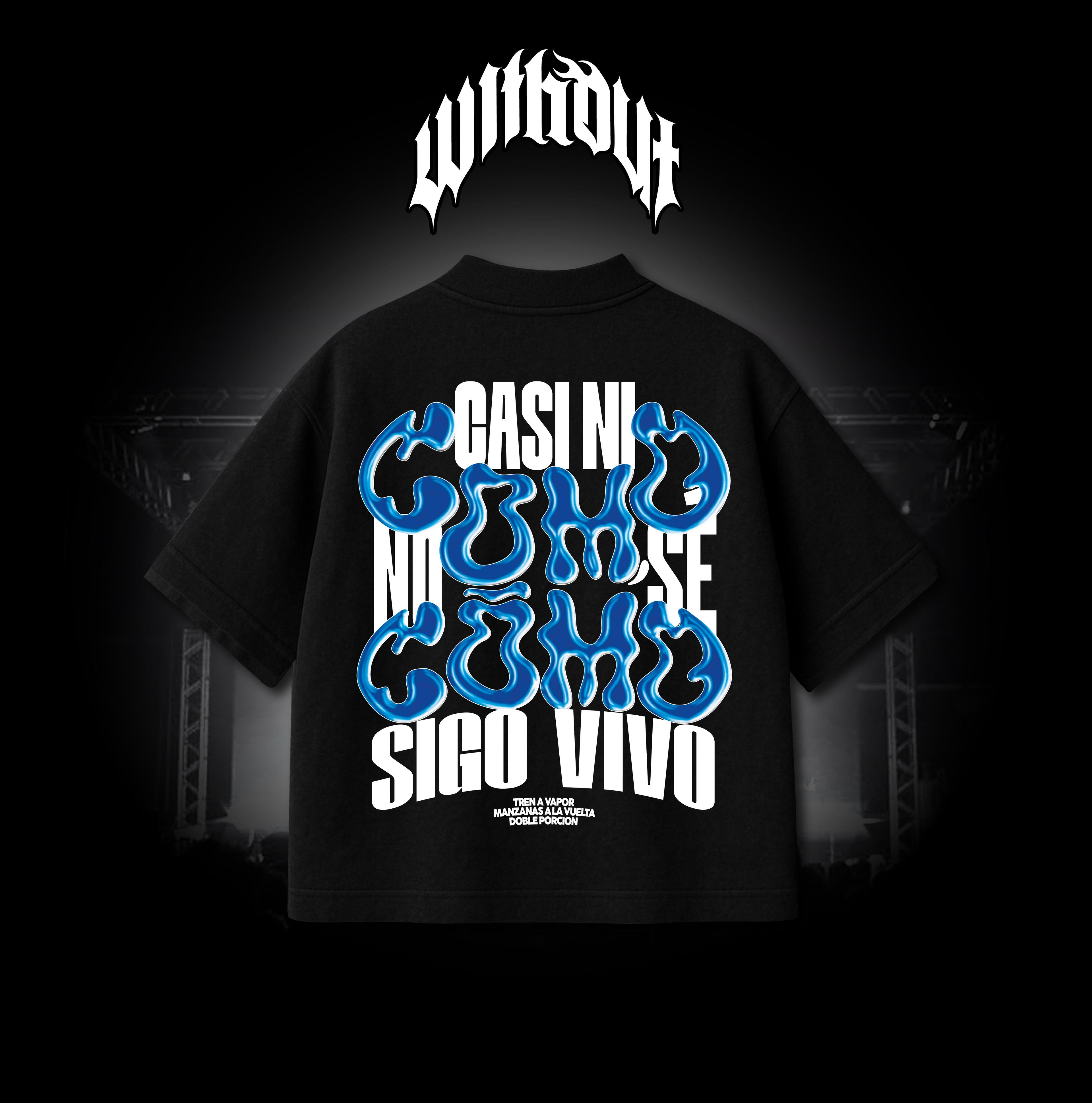 Camiseta Oversize Tren a vapor | Doble Porción
