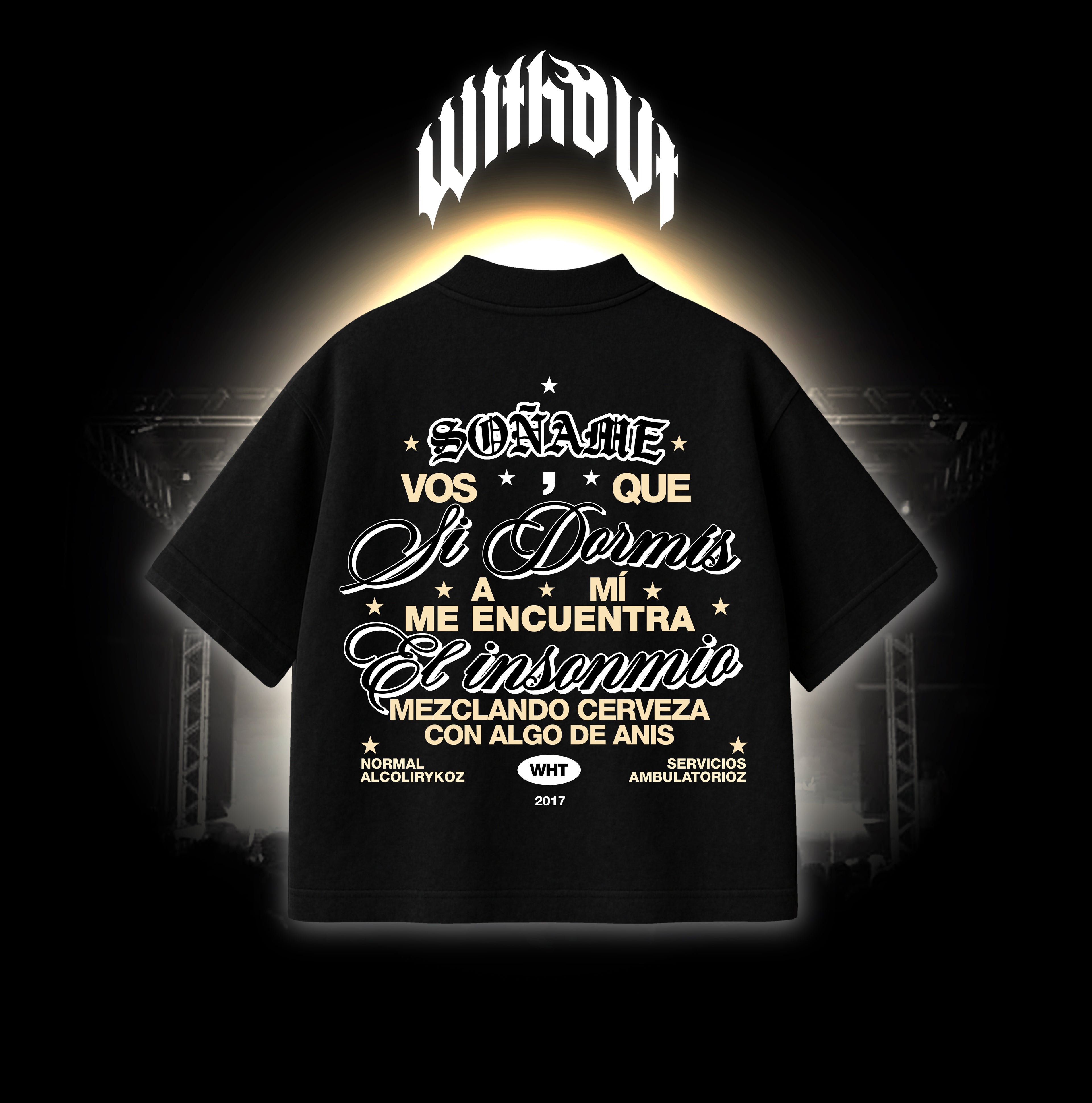 Camiseta Oversize "Normal" | Alcolirykoz | Negra