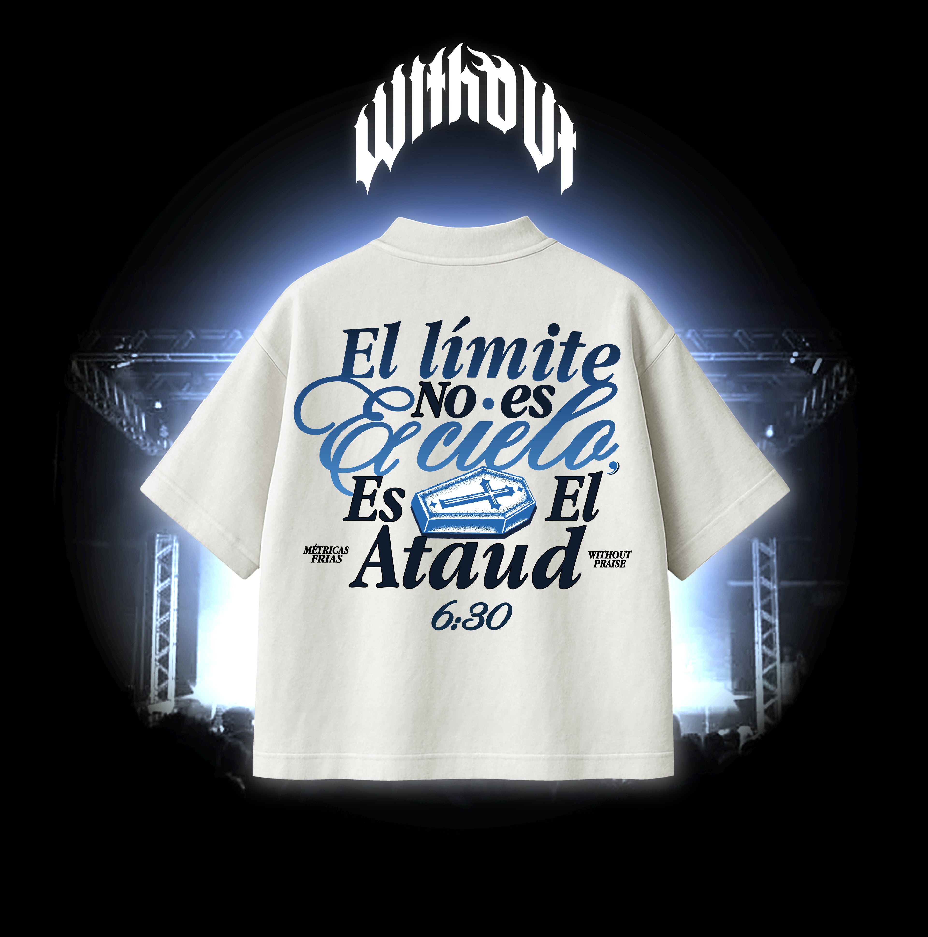 Camiseta Oversize Métricas frías “6:30” Blanca