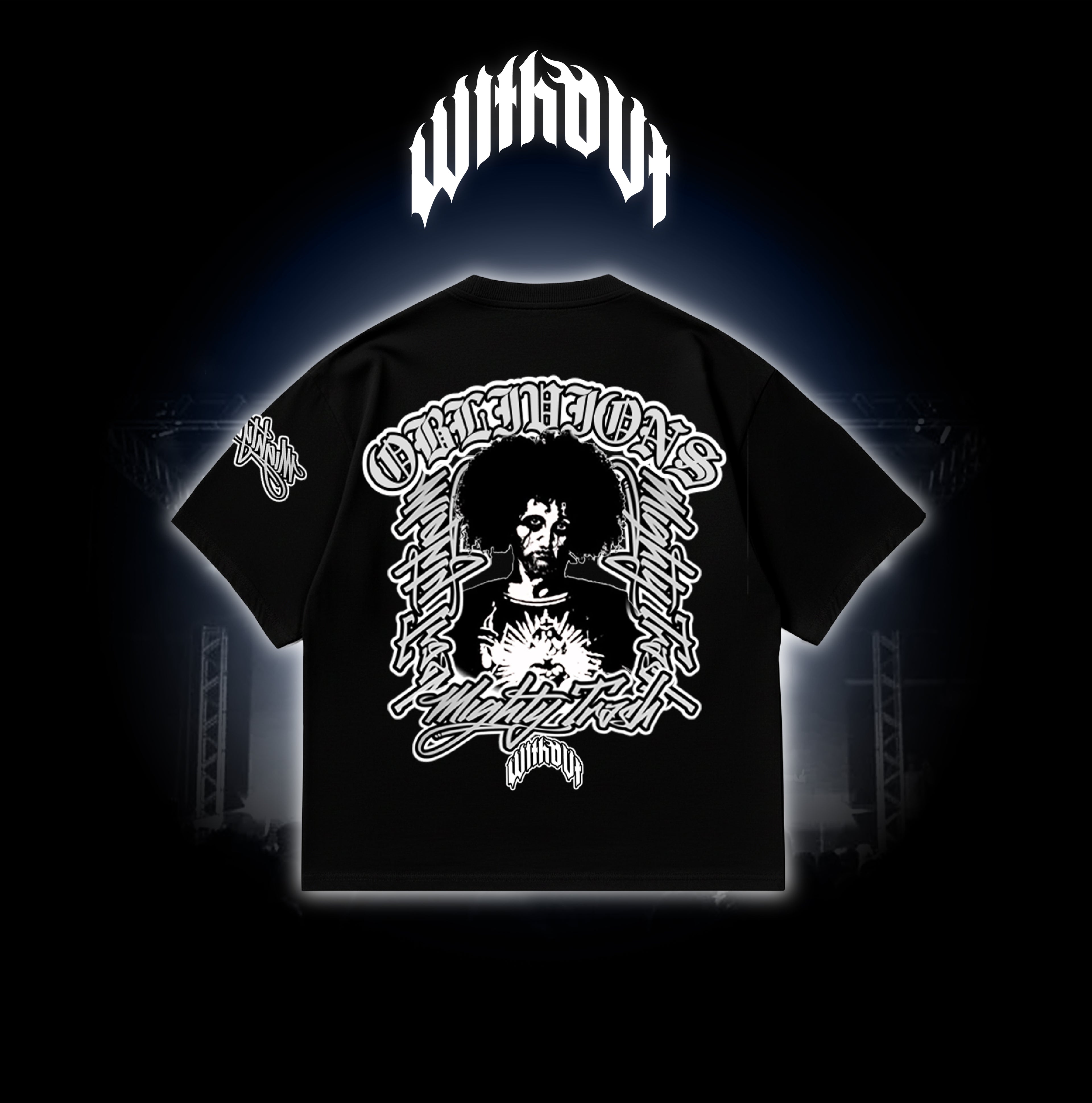 Camiseta Oversize Oblivion's Cristo | Negra