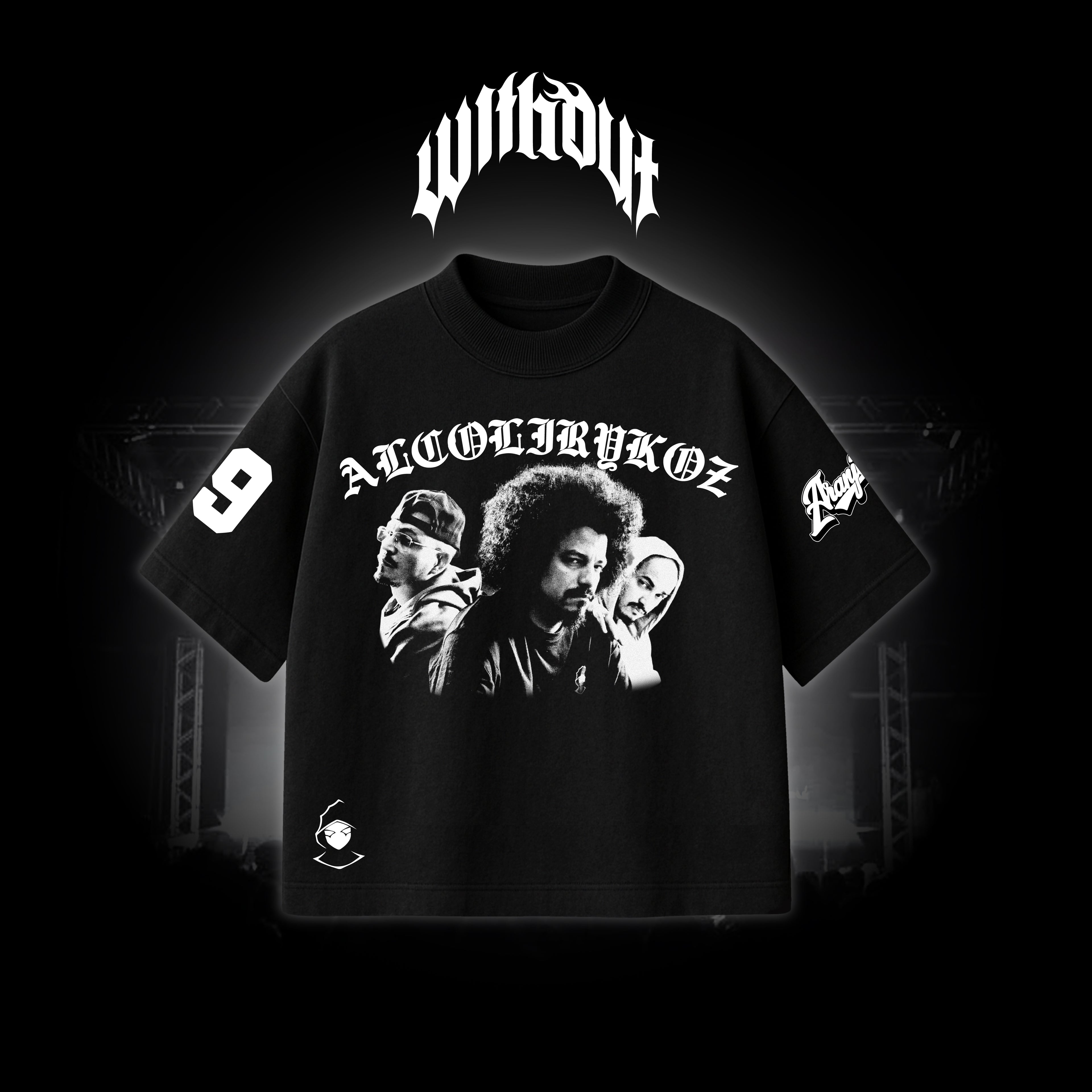 Camiseta Oversize Alcolirykoz Clasica | Negra