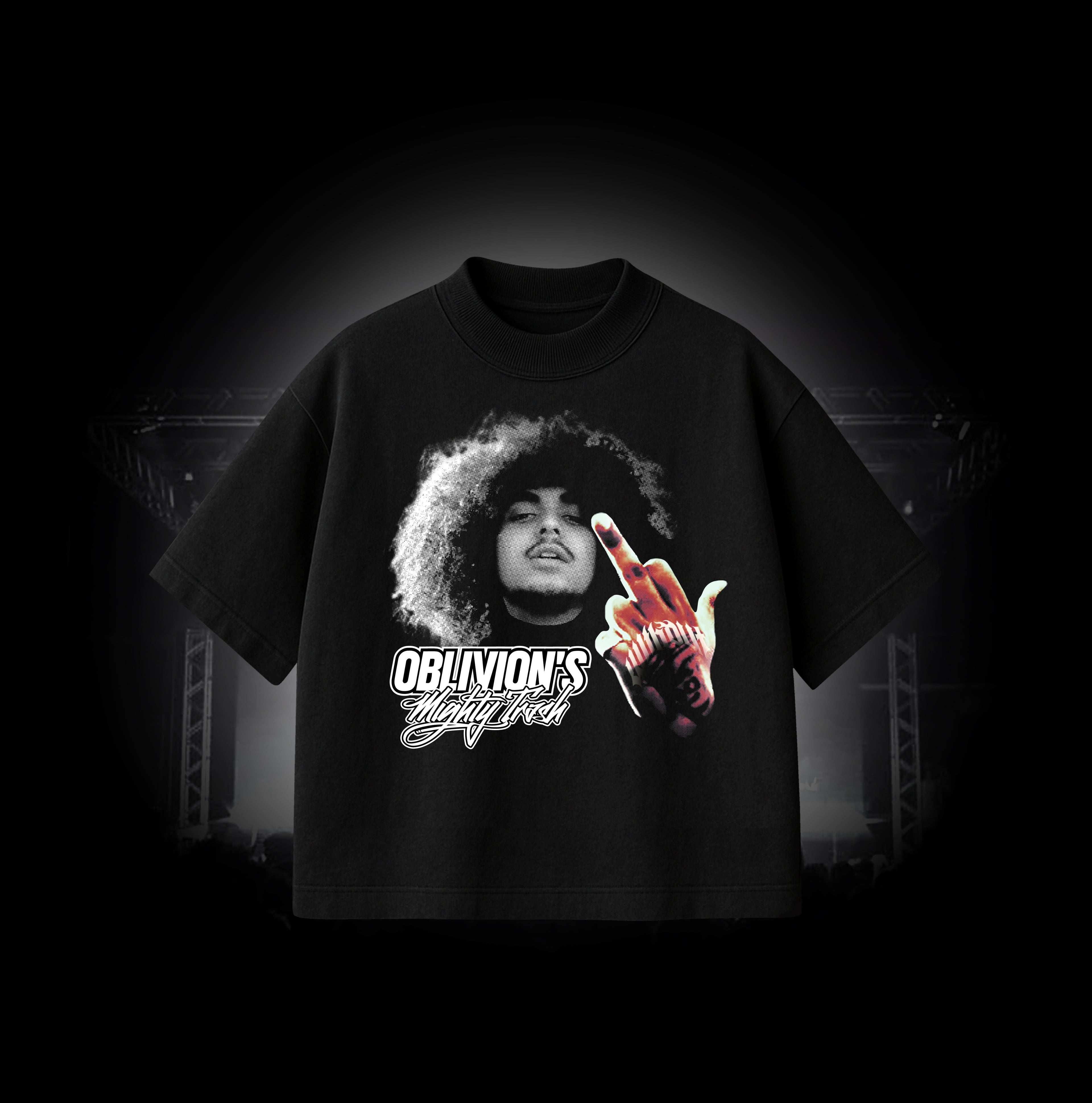 Camiseta Oversize Oblivion's Rostro | Negra