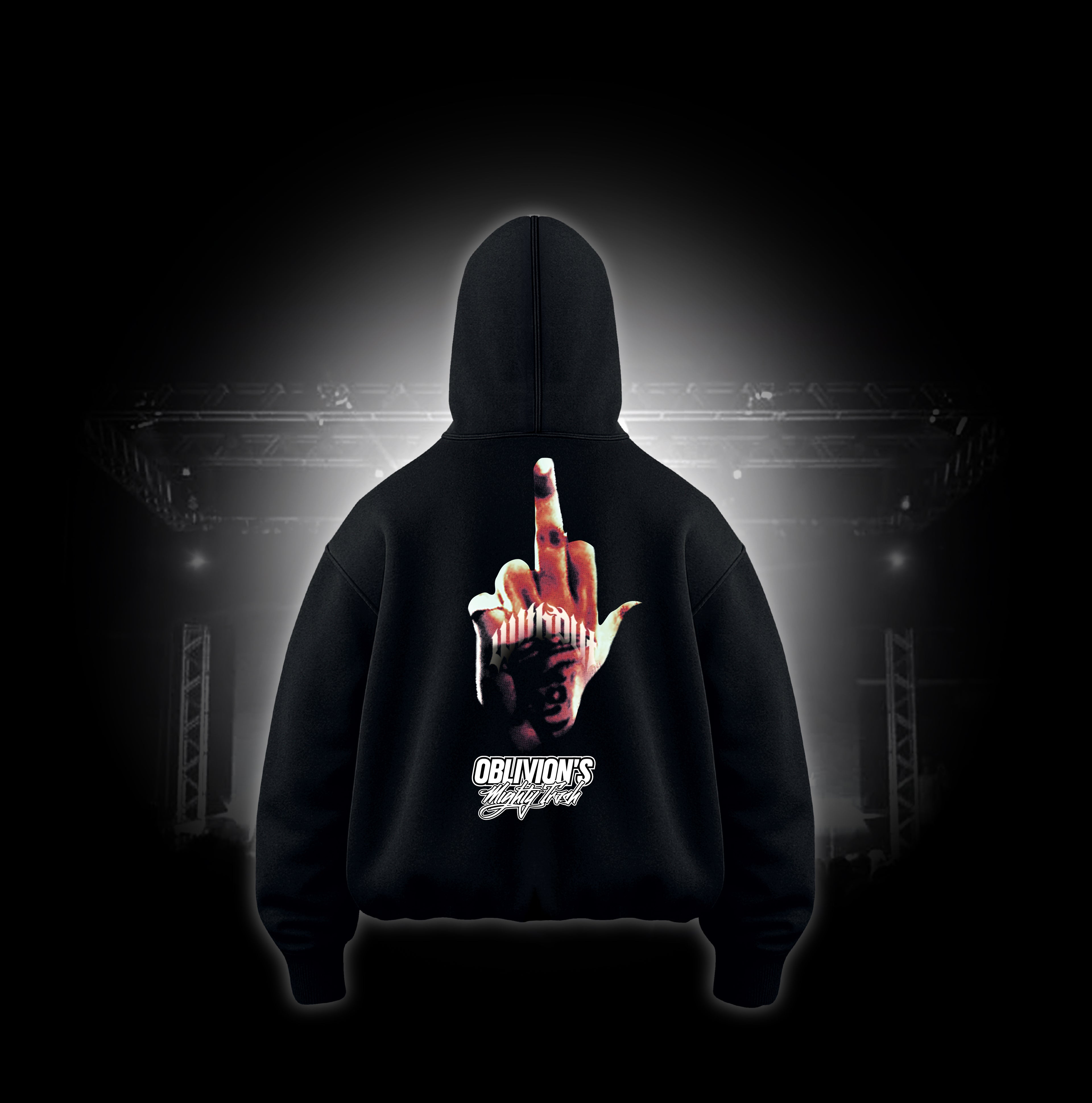 Hoodie Oversize Oblivion´s Rostro | Negro