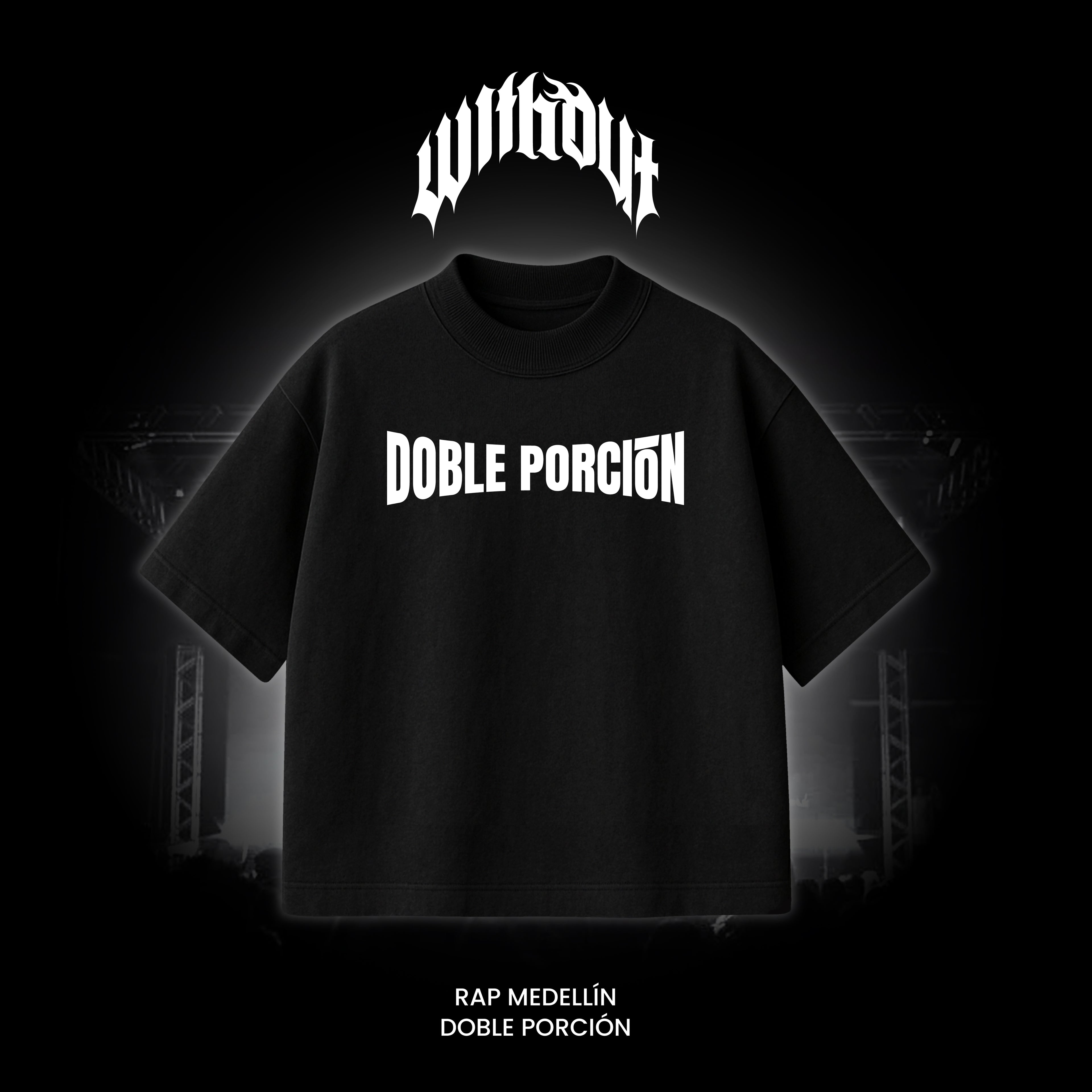 Camiseta Oversize Doble porción | Negra