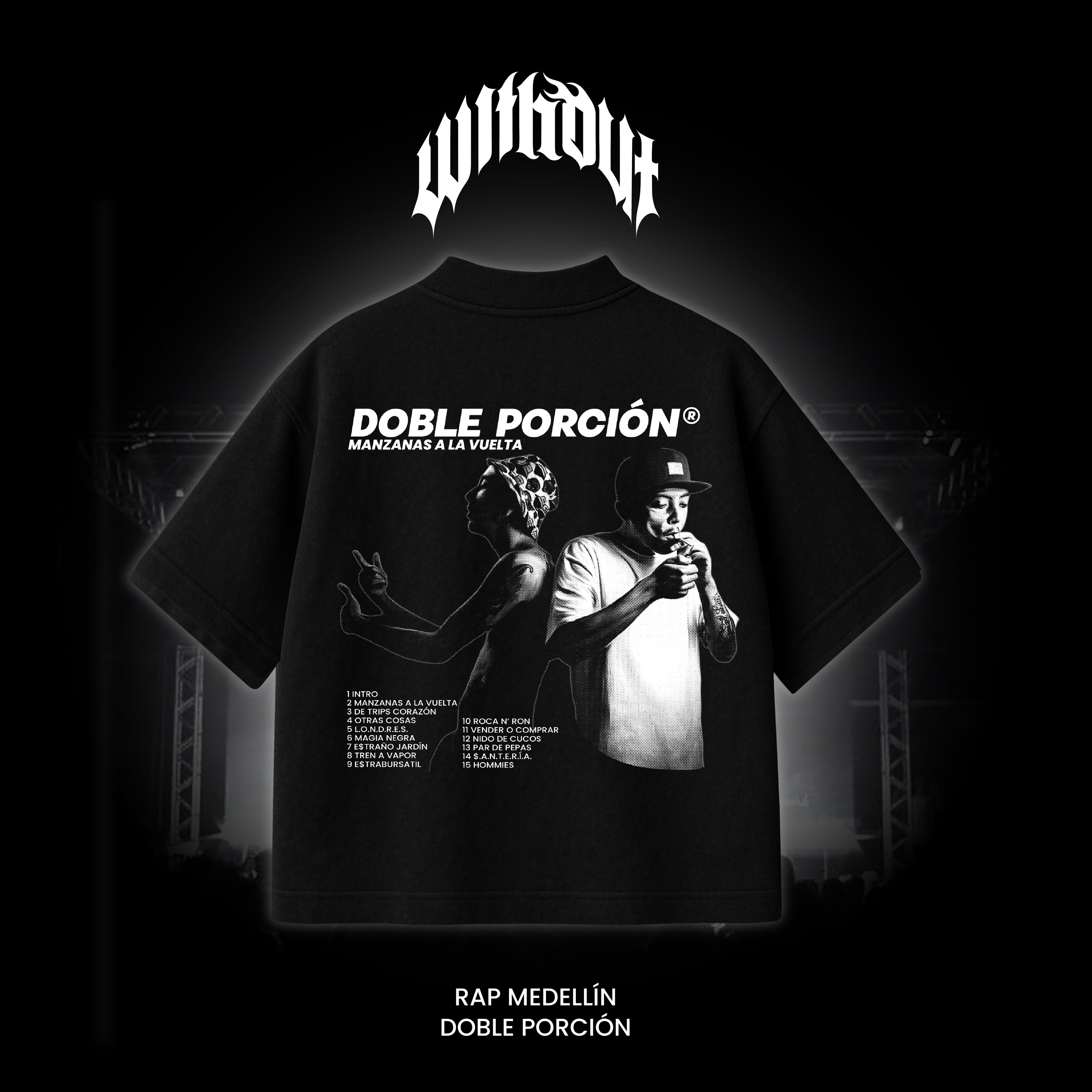 Camiseta Oversize Doble porción | Negra