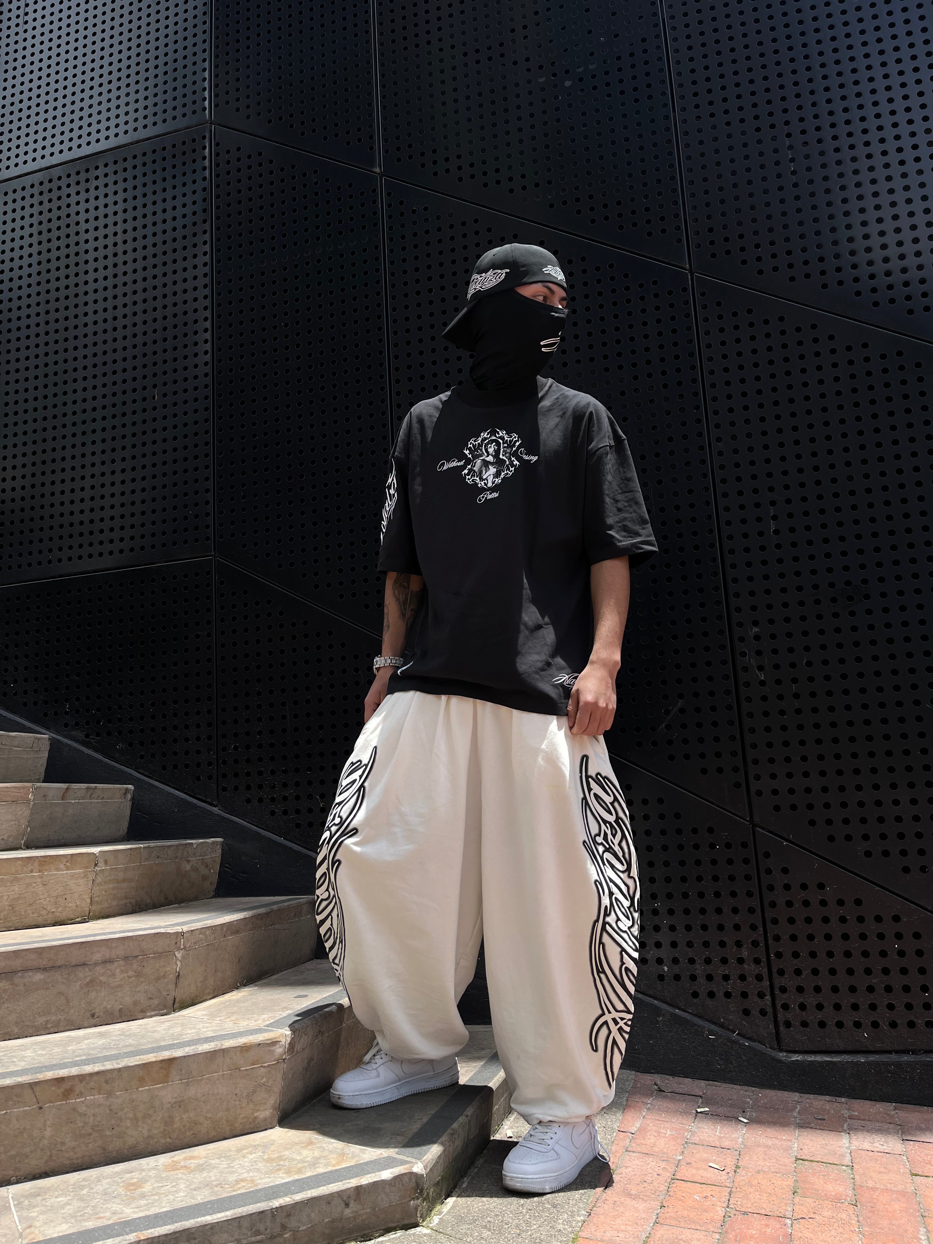 Pantalon Baggy Barrel ALabanza | Blanco