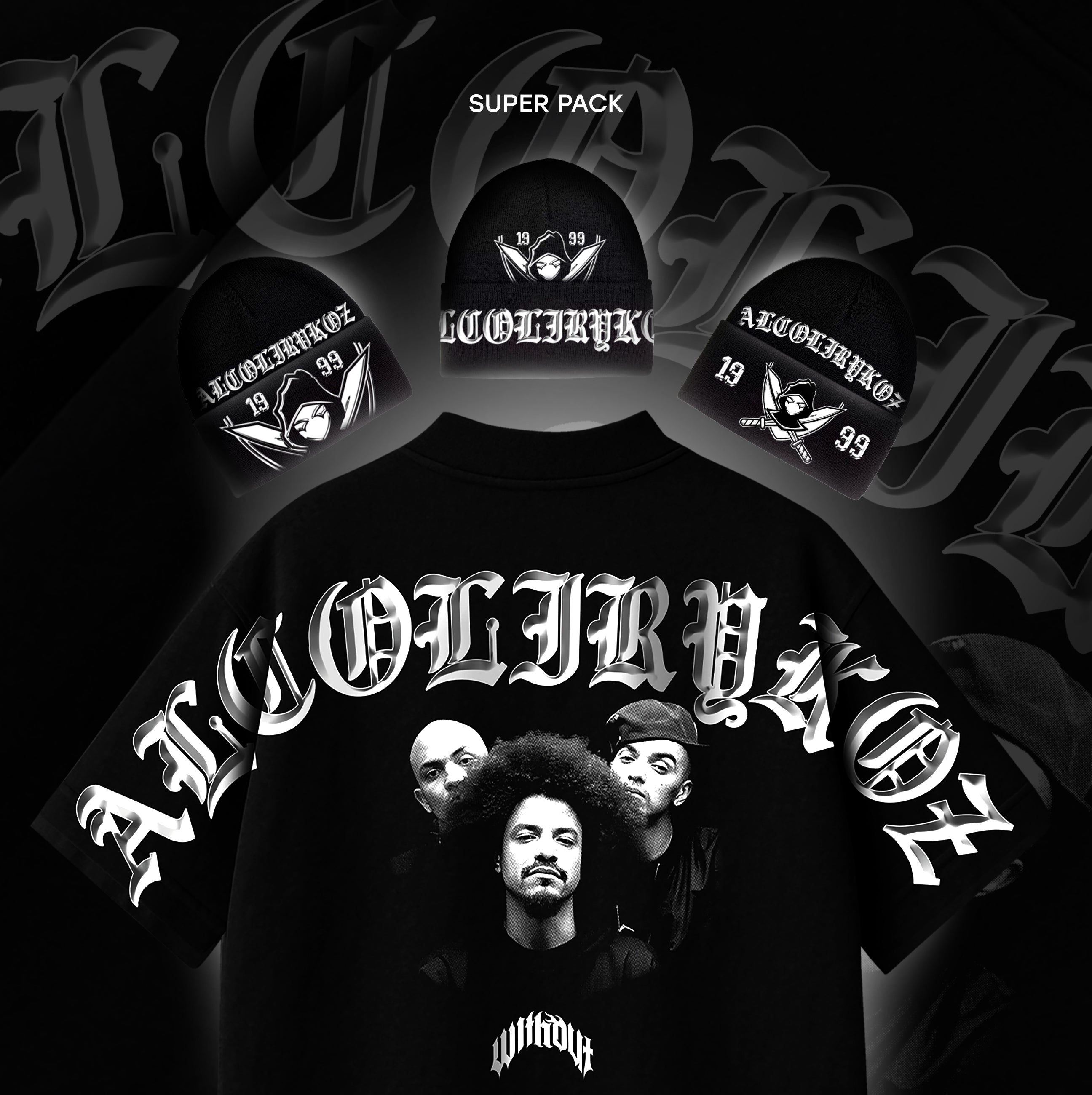 Camiseta Oversize Alcolirykoz Exclusiva Negra