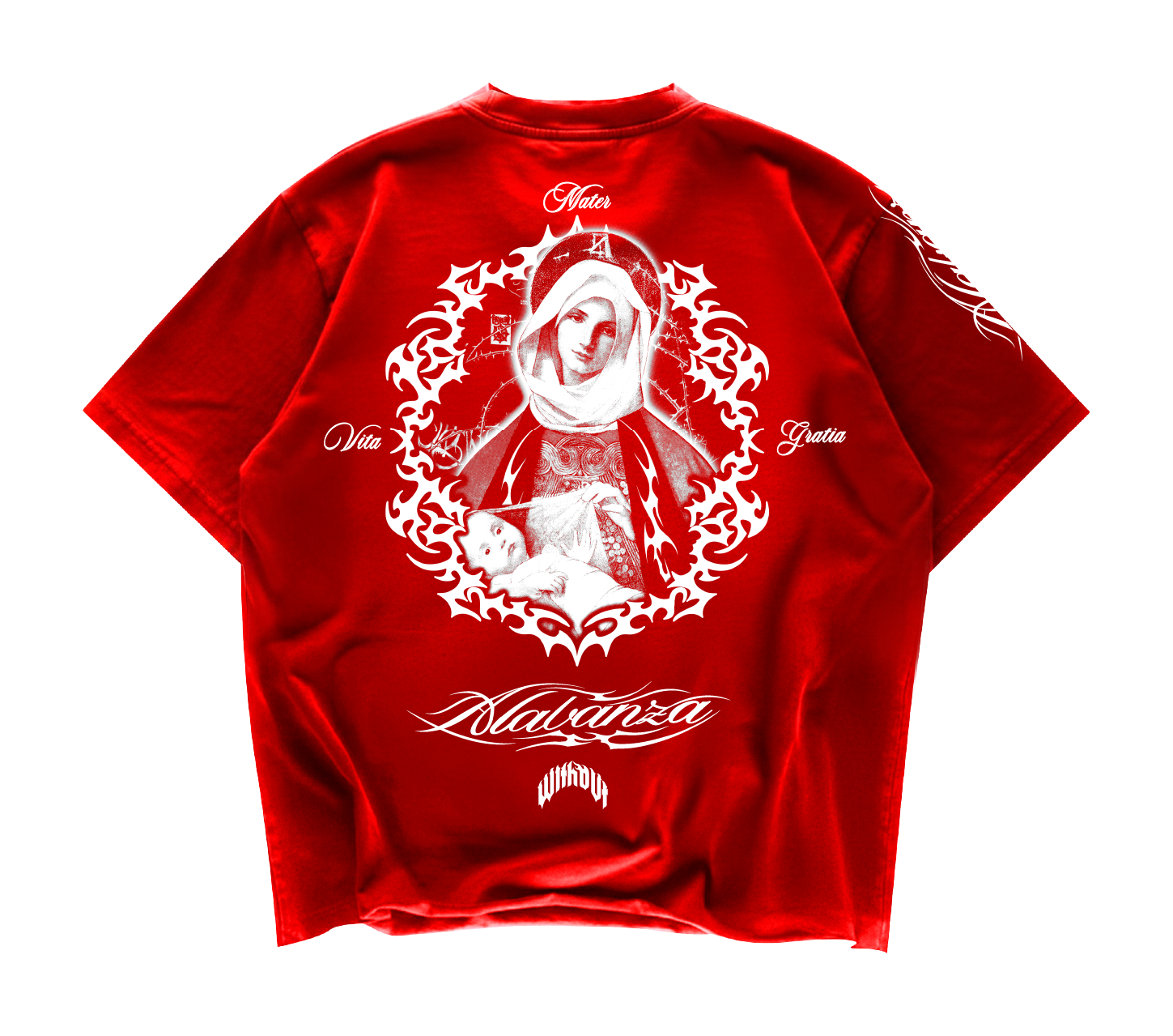 Camiseta Oversize “Matter Vita Gratia” | Roja