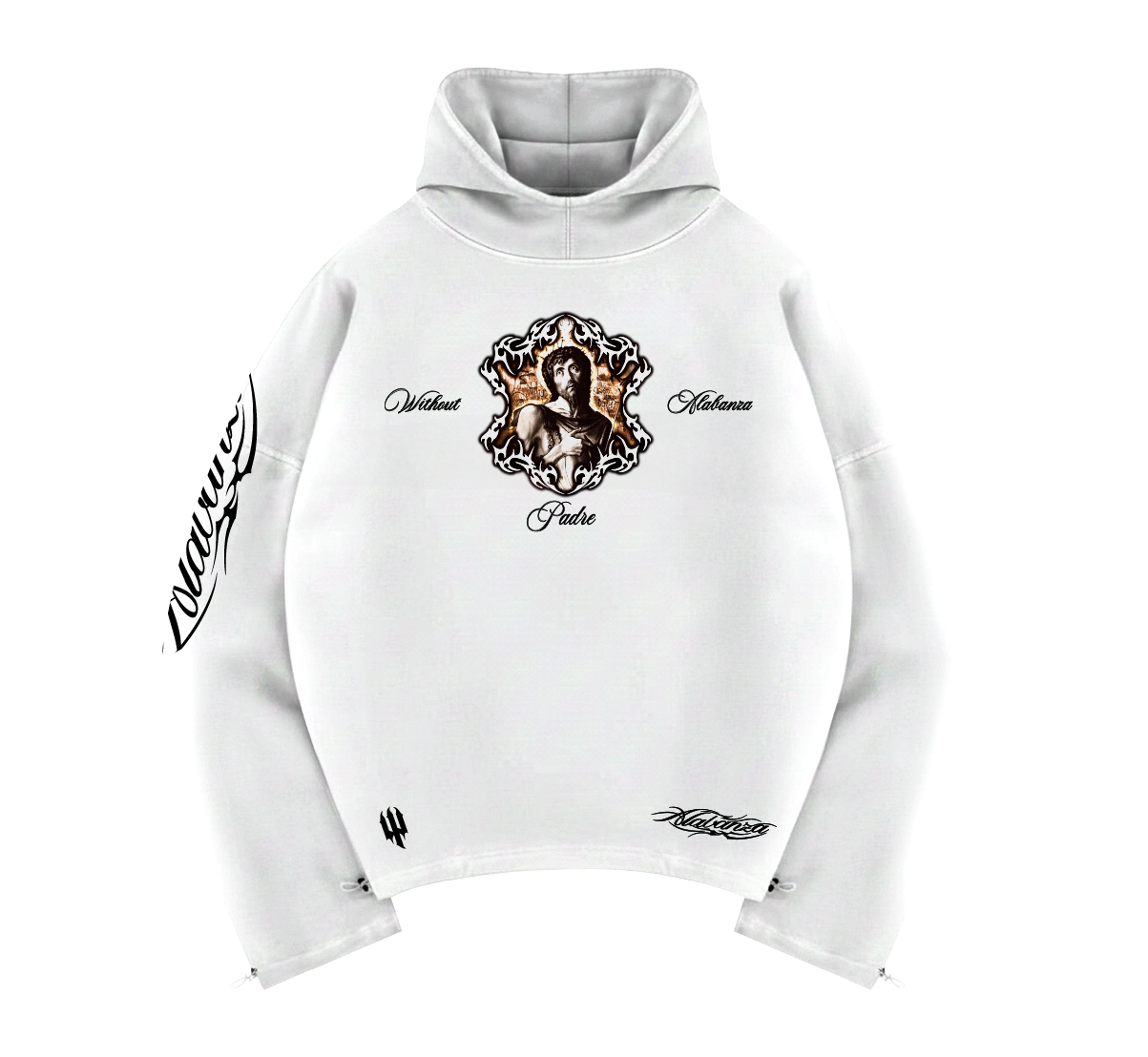 Hoodie Oversize “Gloria Pattri Sacto” | Blanco