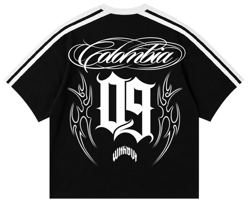 Camiseta Colombia Boxi Fit | Negra