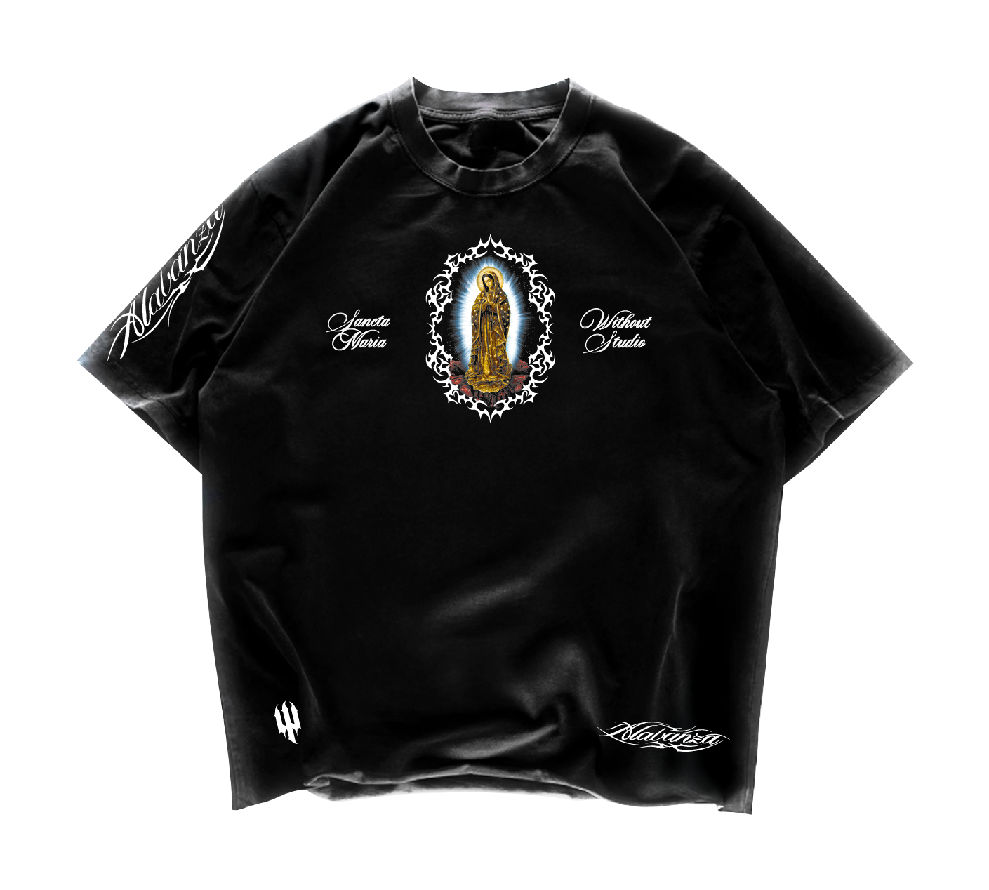 Camiseta Oversize “Sancta Maria” | Negra