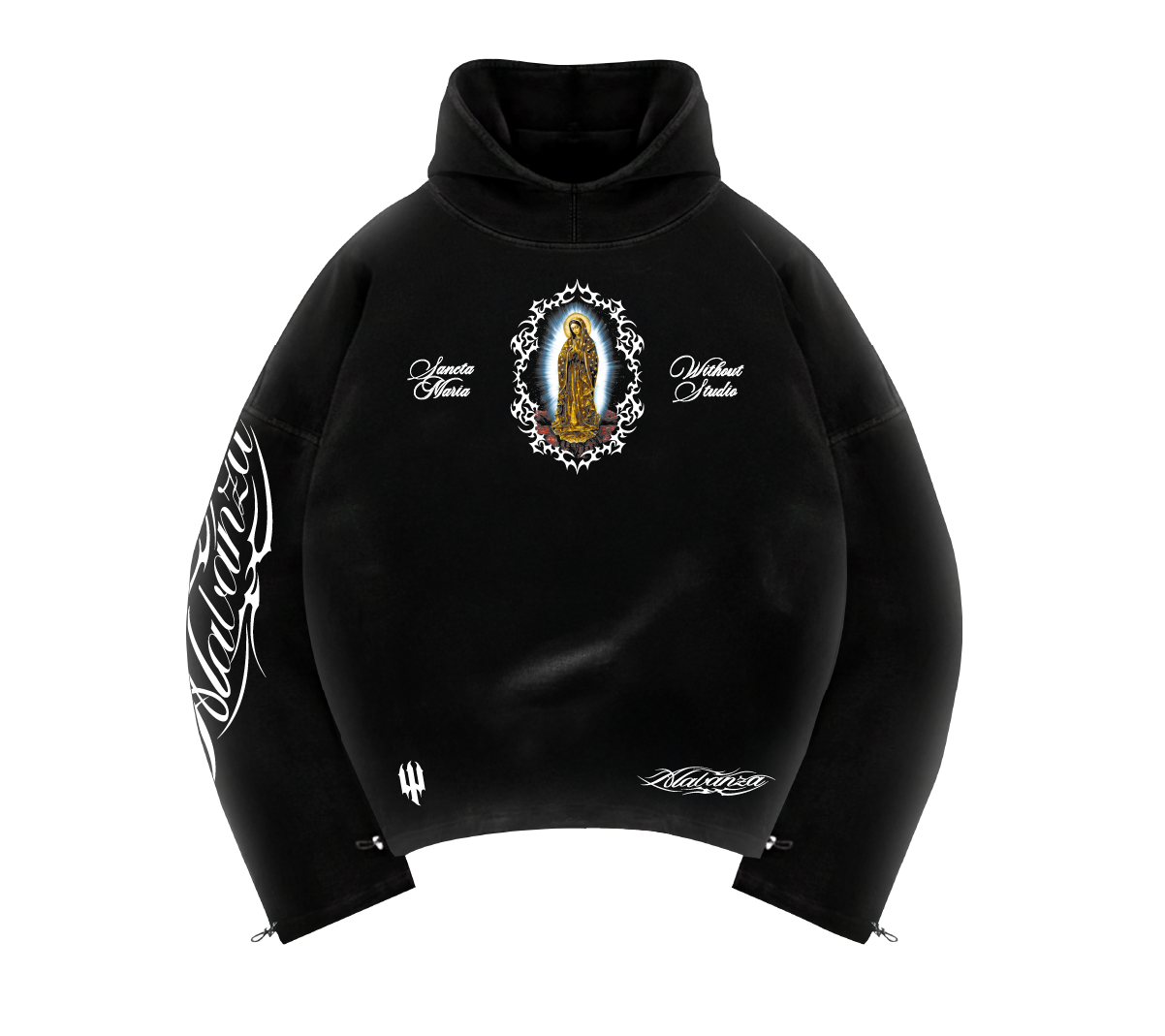 Hoodie Oversize “Sancta Maria” | Negro