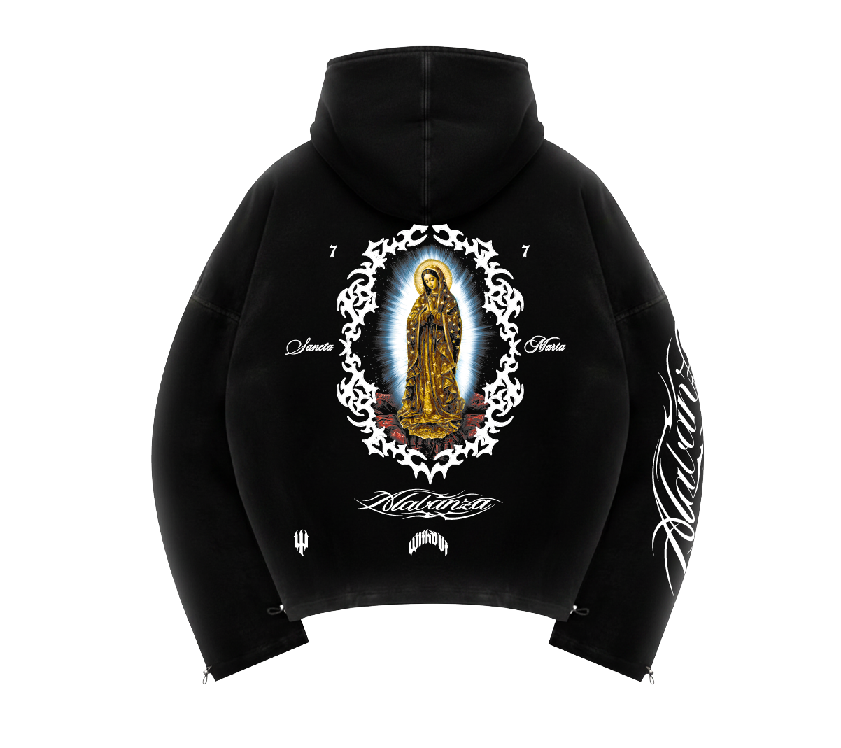 Hoodie Oversize “Sancta Maria” | Negro