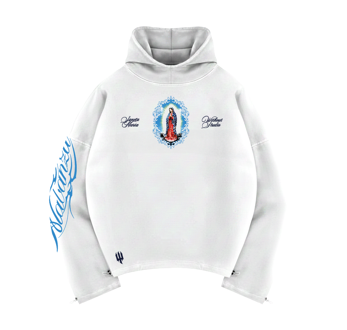 Hoodie Oversize “Sancta Maria” | Blanco