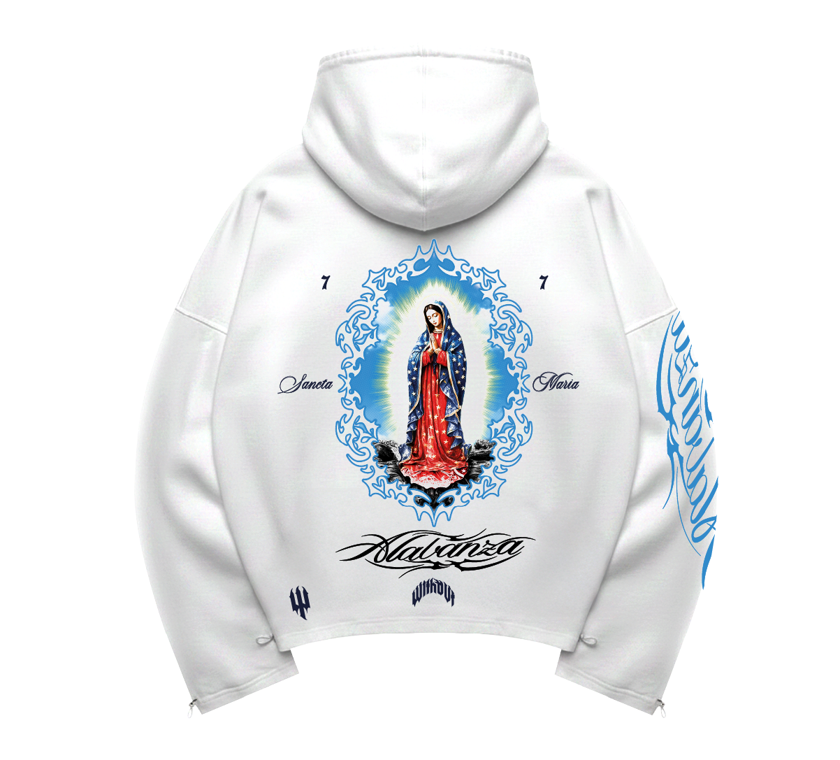 Hoodie Oversize “Sancta Maria” | Blanco