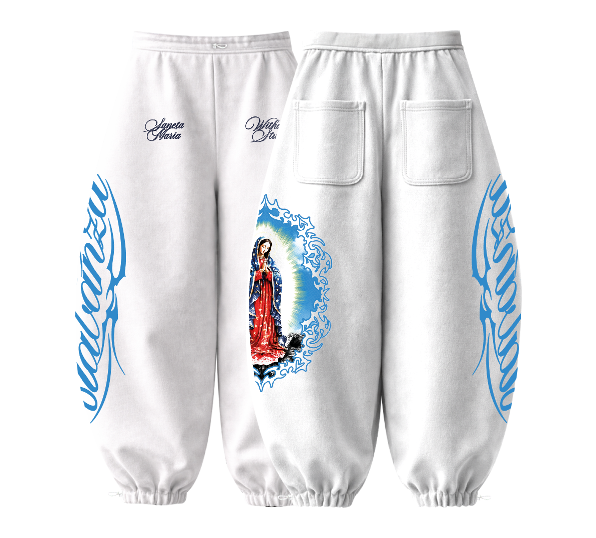 Pantalon Baggy Barrel ALabanza Blanco