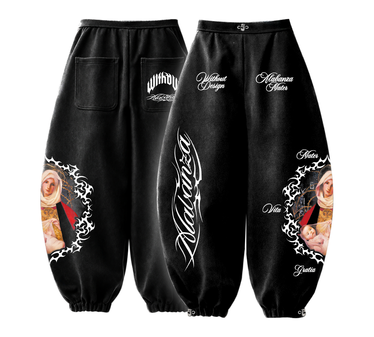 Pantalon Baggy Barrel Matter Vita Gratia| Negro