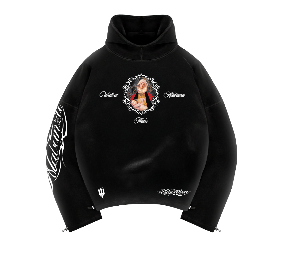 Hoodie Oversize “Matter Vita Gratia” | Negro versión 2