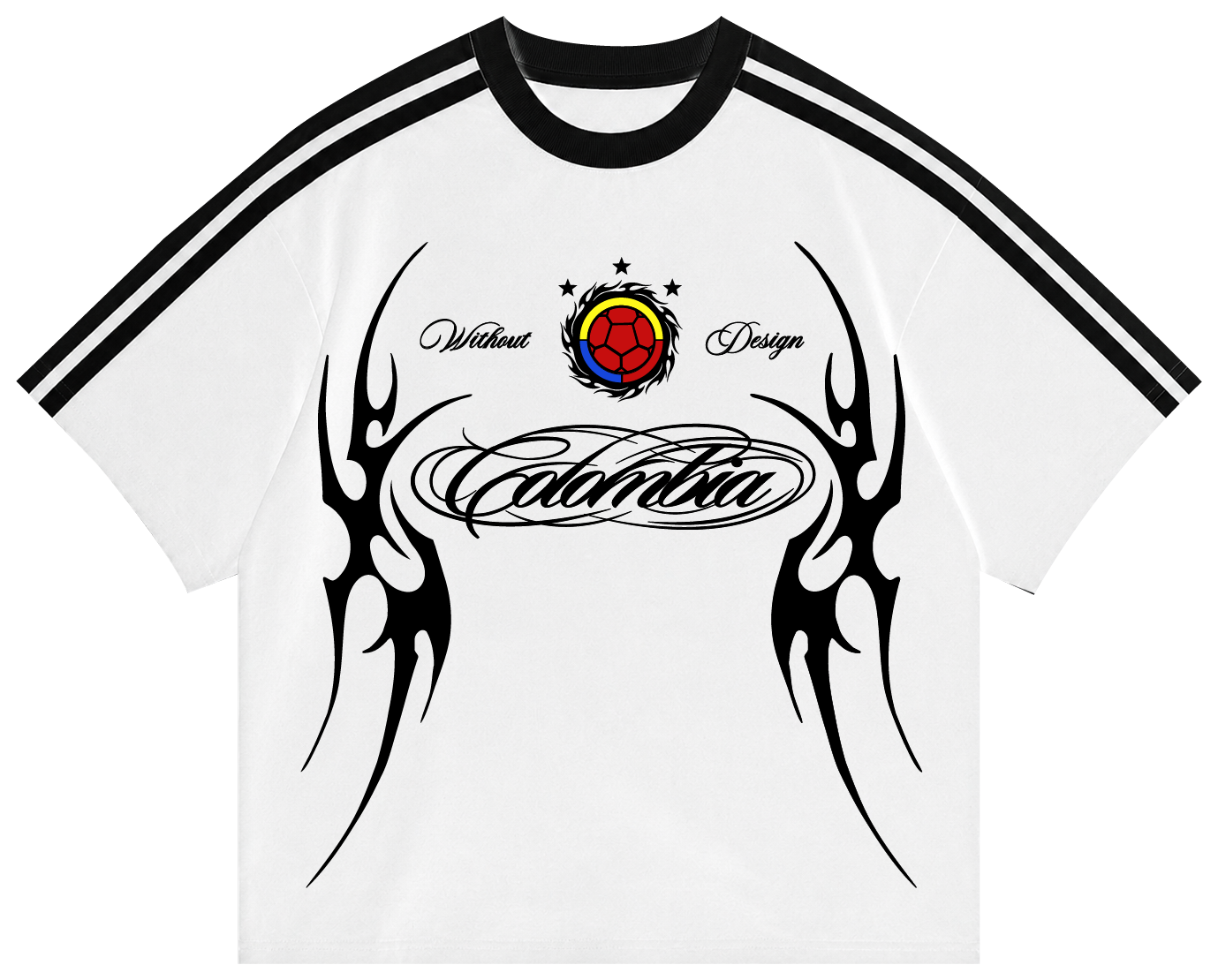 Camiseta Colombia Boxi Fit | Blanca