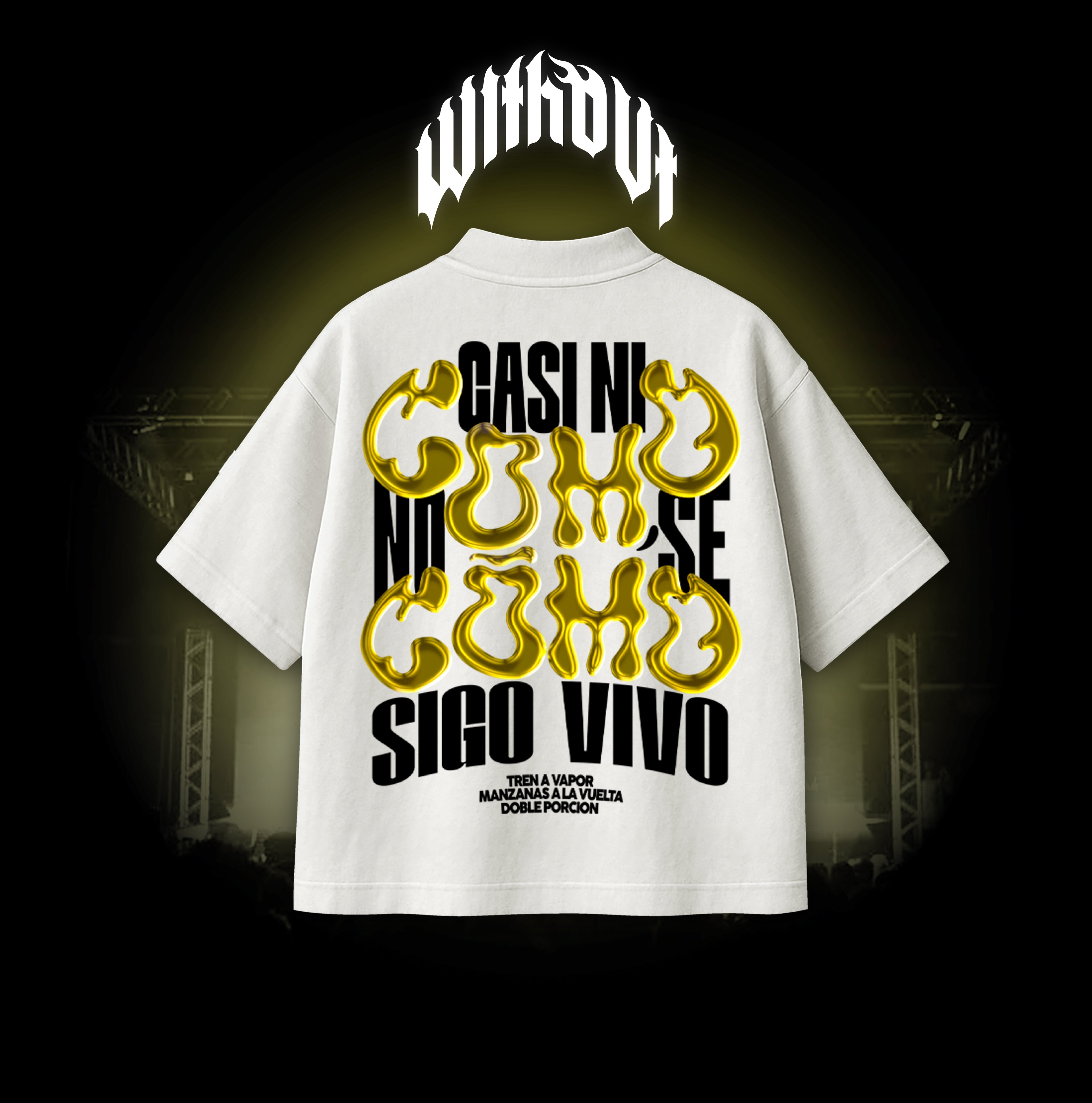 Camiseta Oversize Tren a vapor | Doble Porción