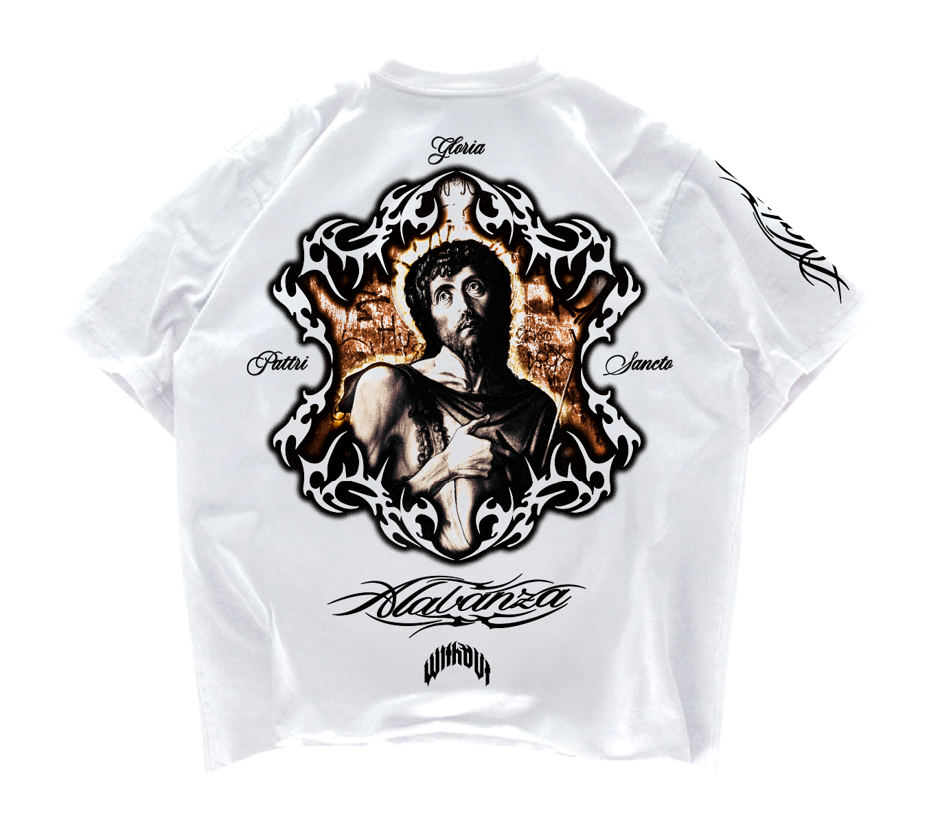 Camiseta Oversize “Gloria Pattri Sacto” | Blanca