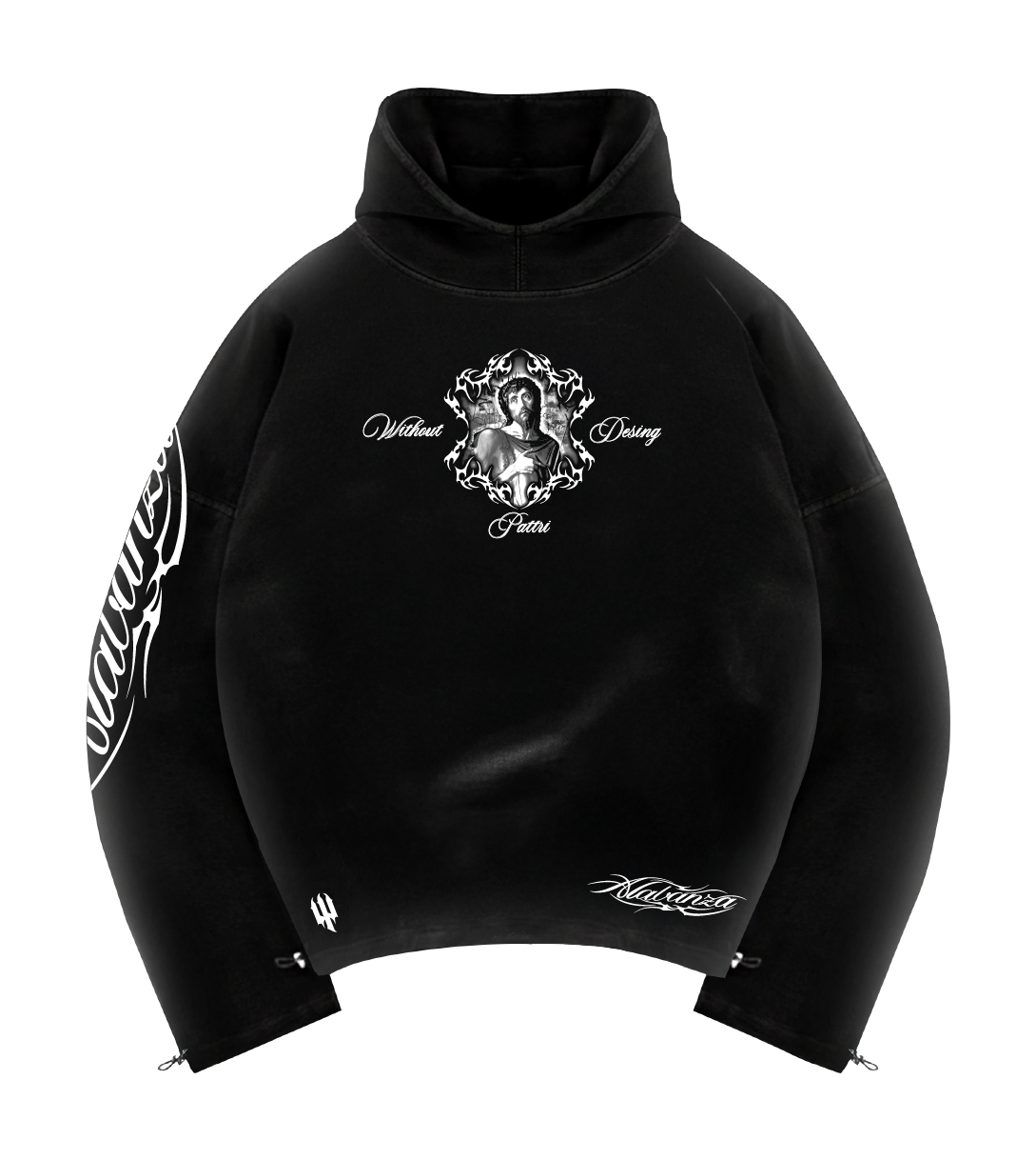 Hoodie Oversize “Gloria Pattri Sacto” | Negro