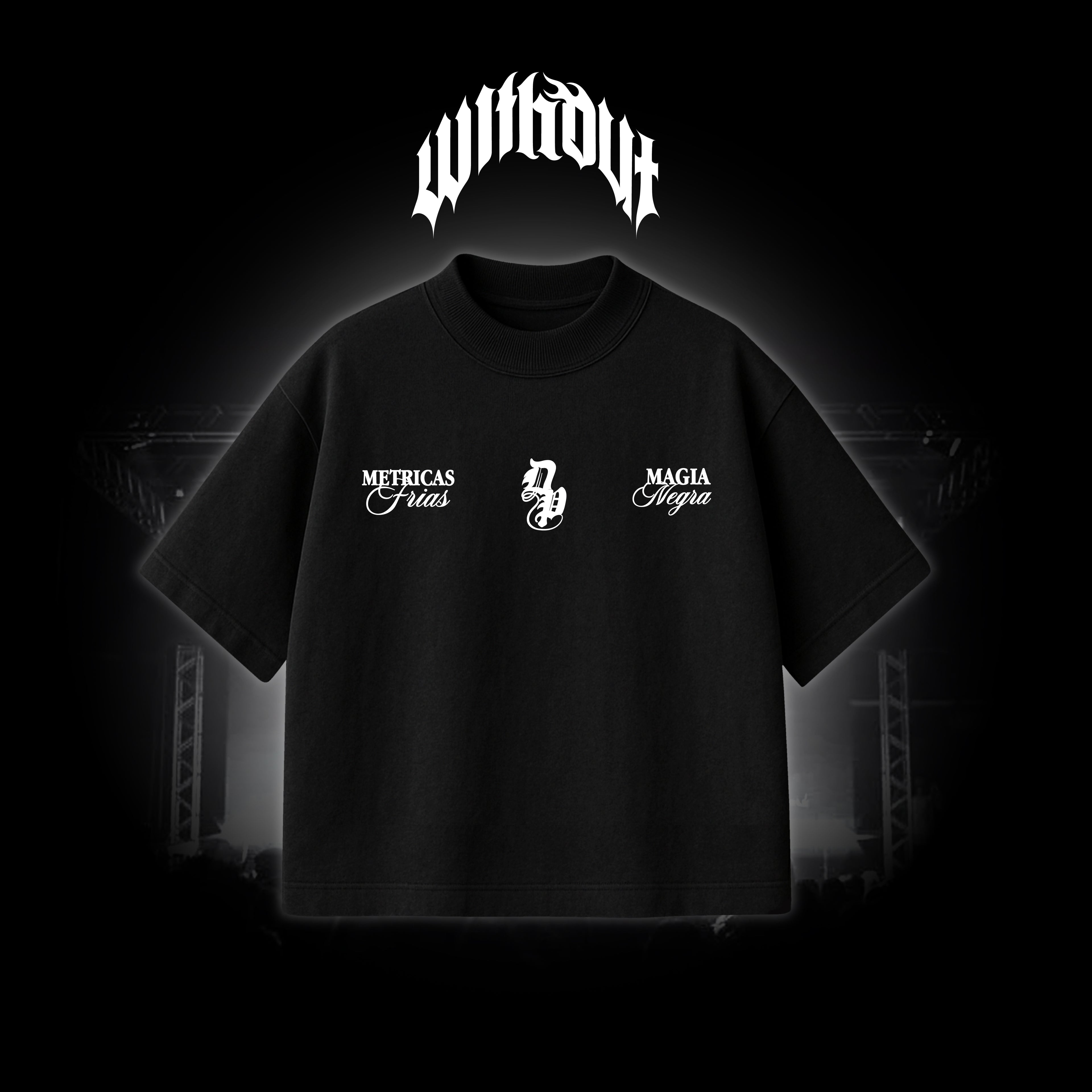 Camiseta Oversize Magia Negra Métricas Frías