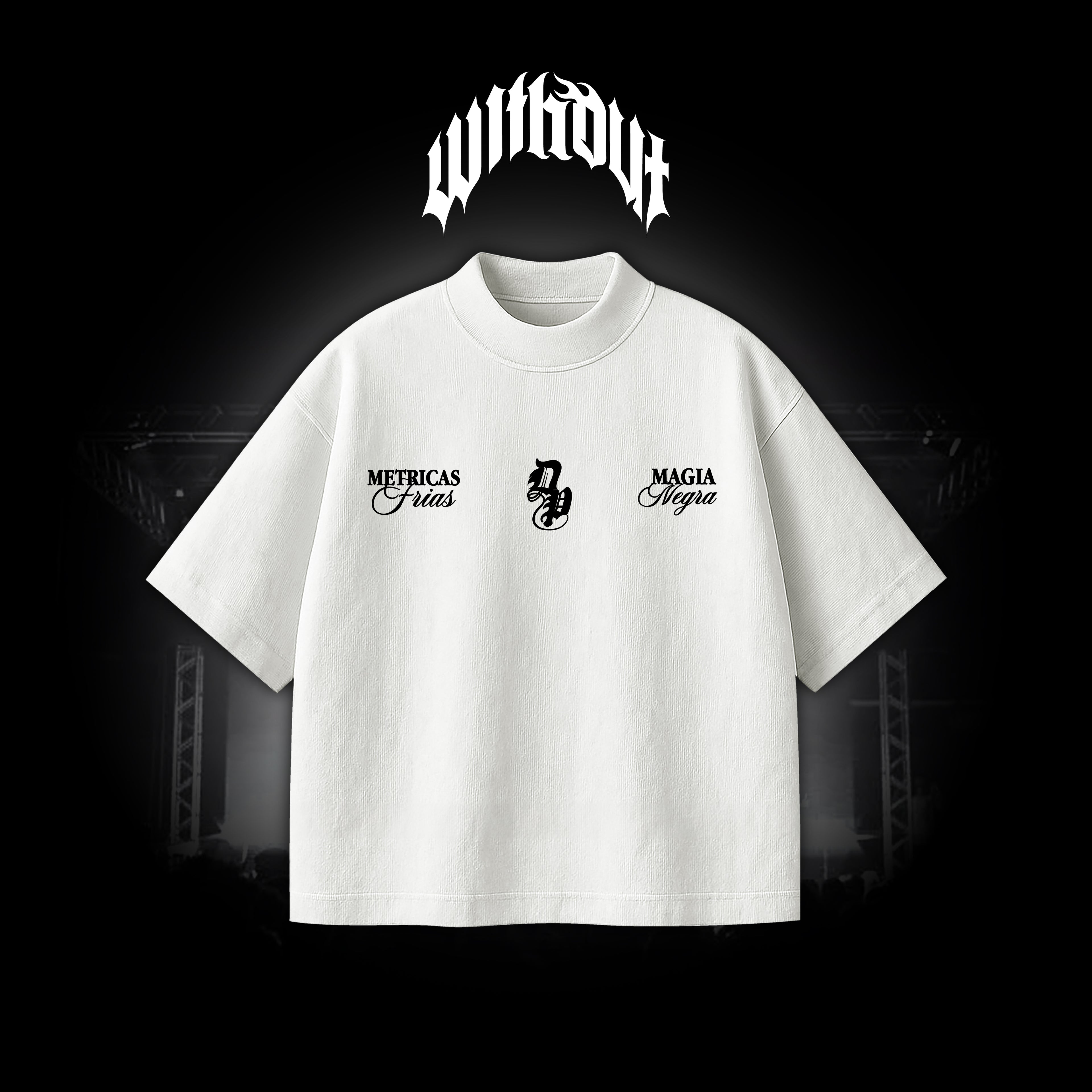 Camiseta Oversize Magia Negra Métricas Frías