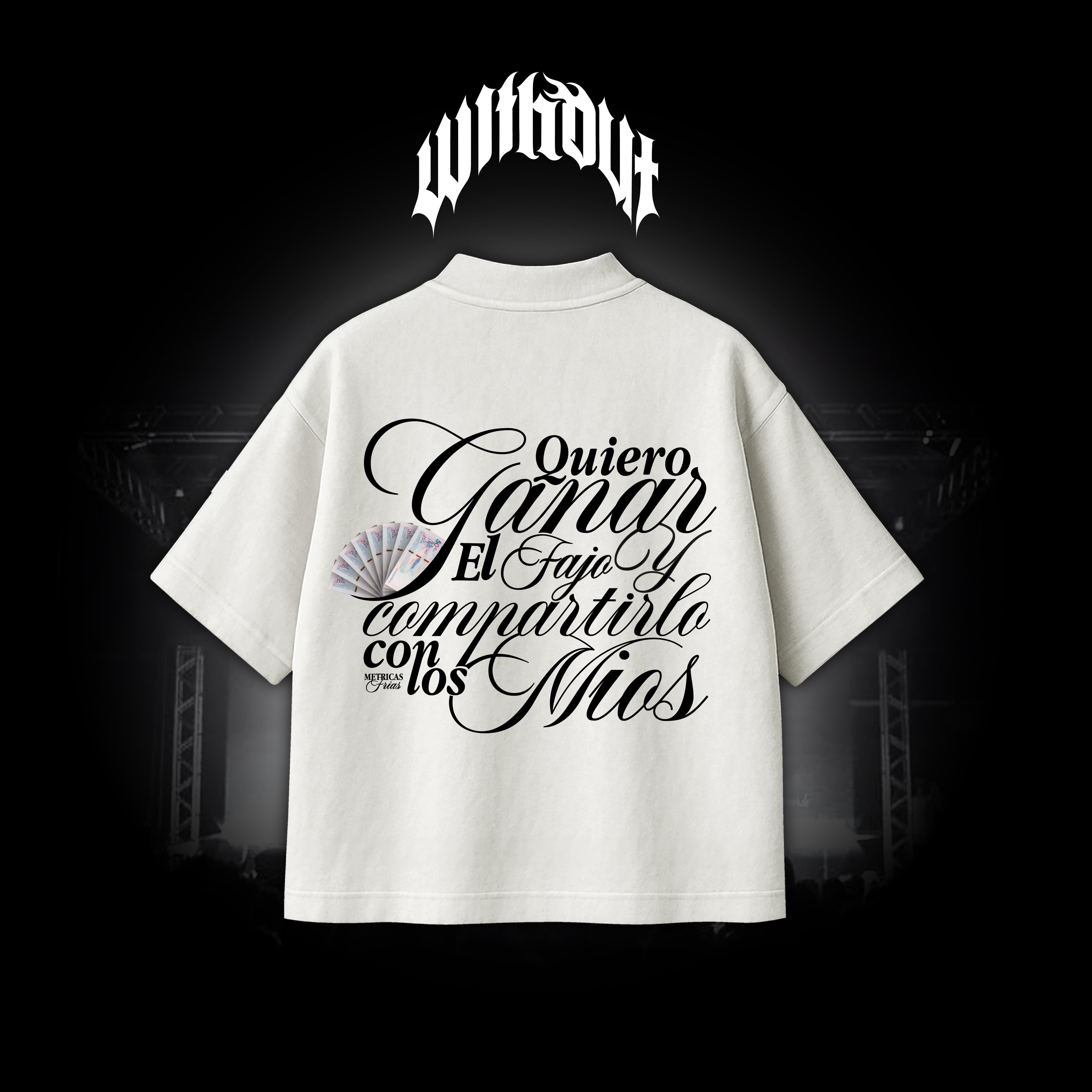 Camiseta Oversize Magia Negra Métricas Frías