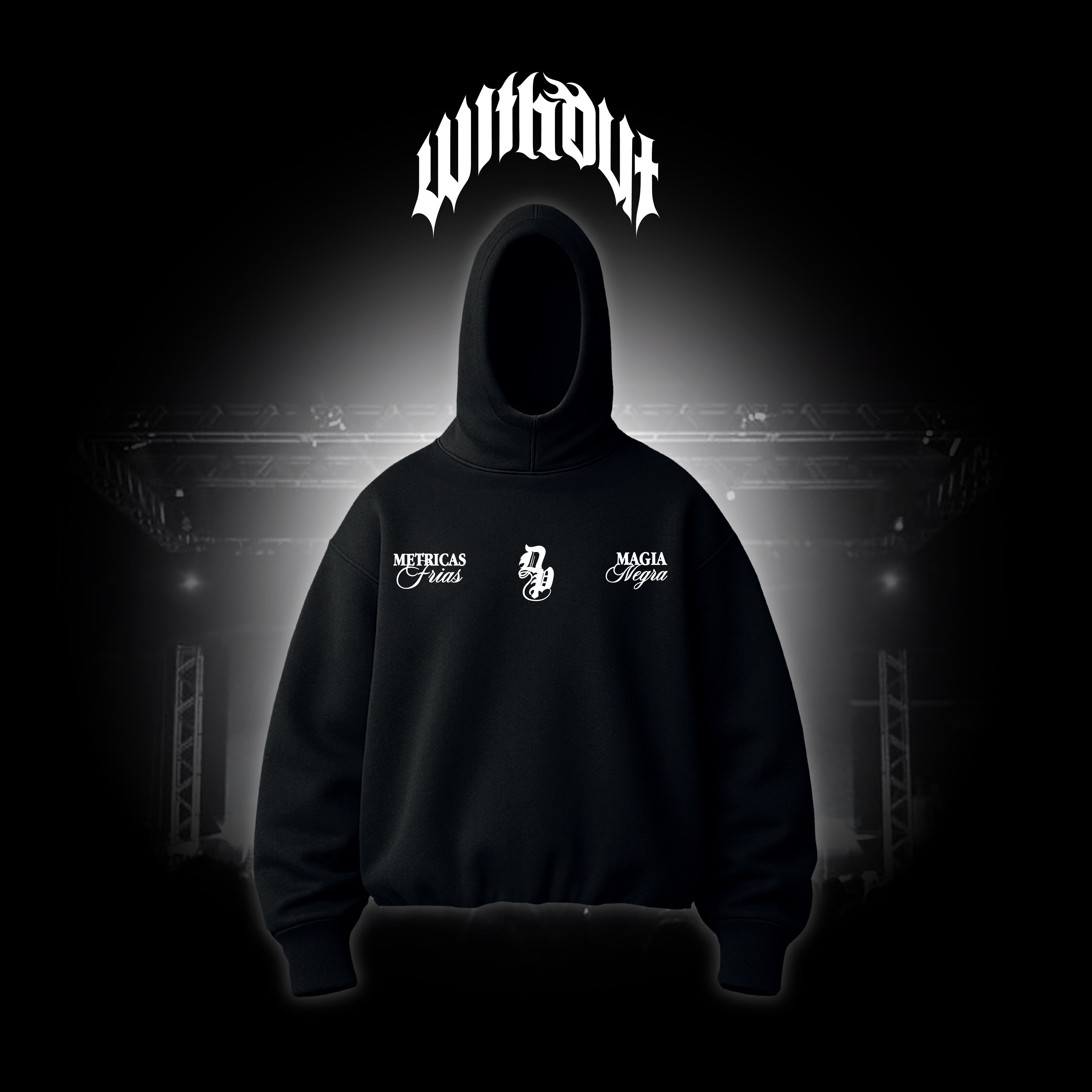 Hoodie Oversize Magia Negra | Metricas Frias