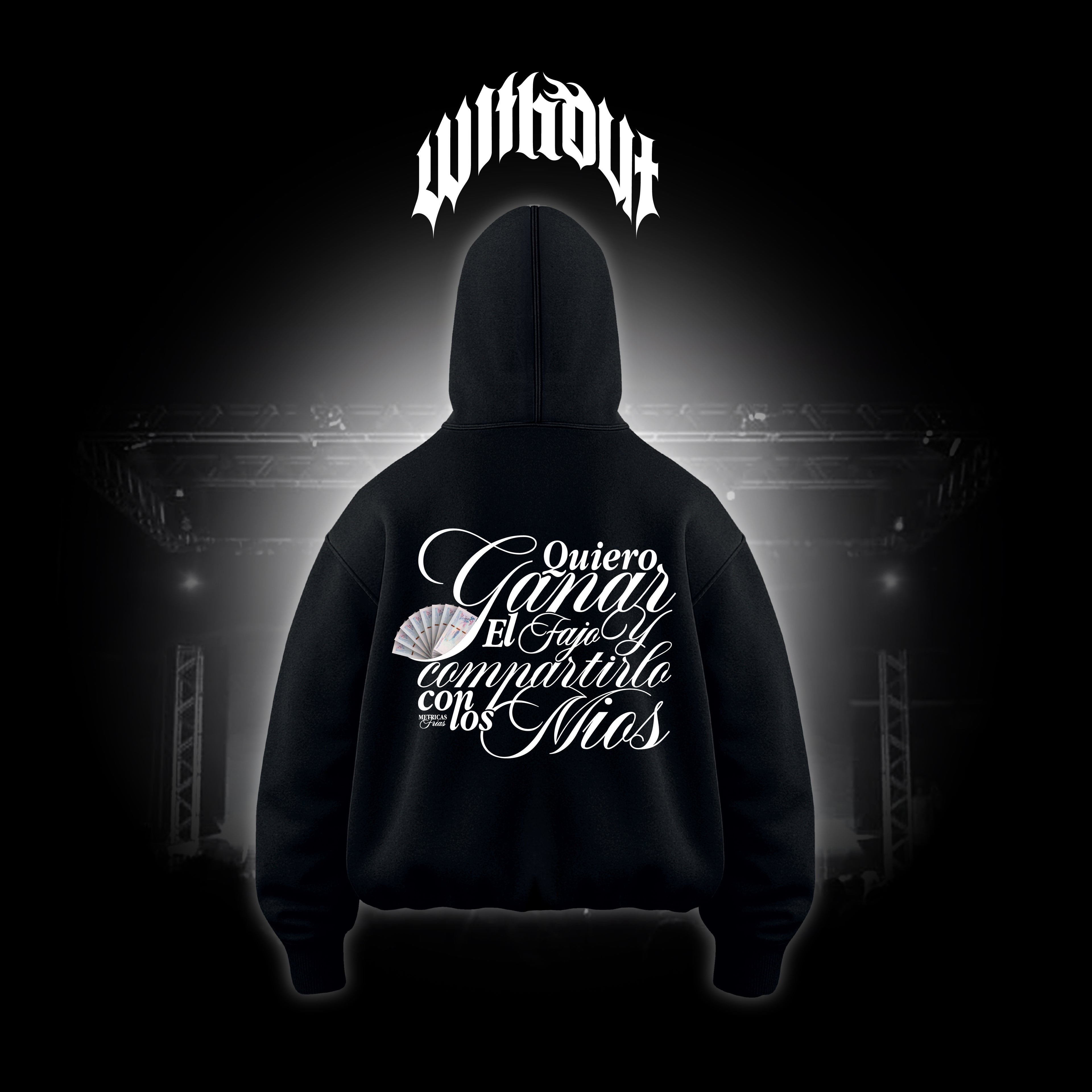 Hoodie Oversize Magia Negra | Metricas Frias
