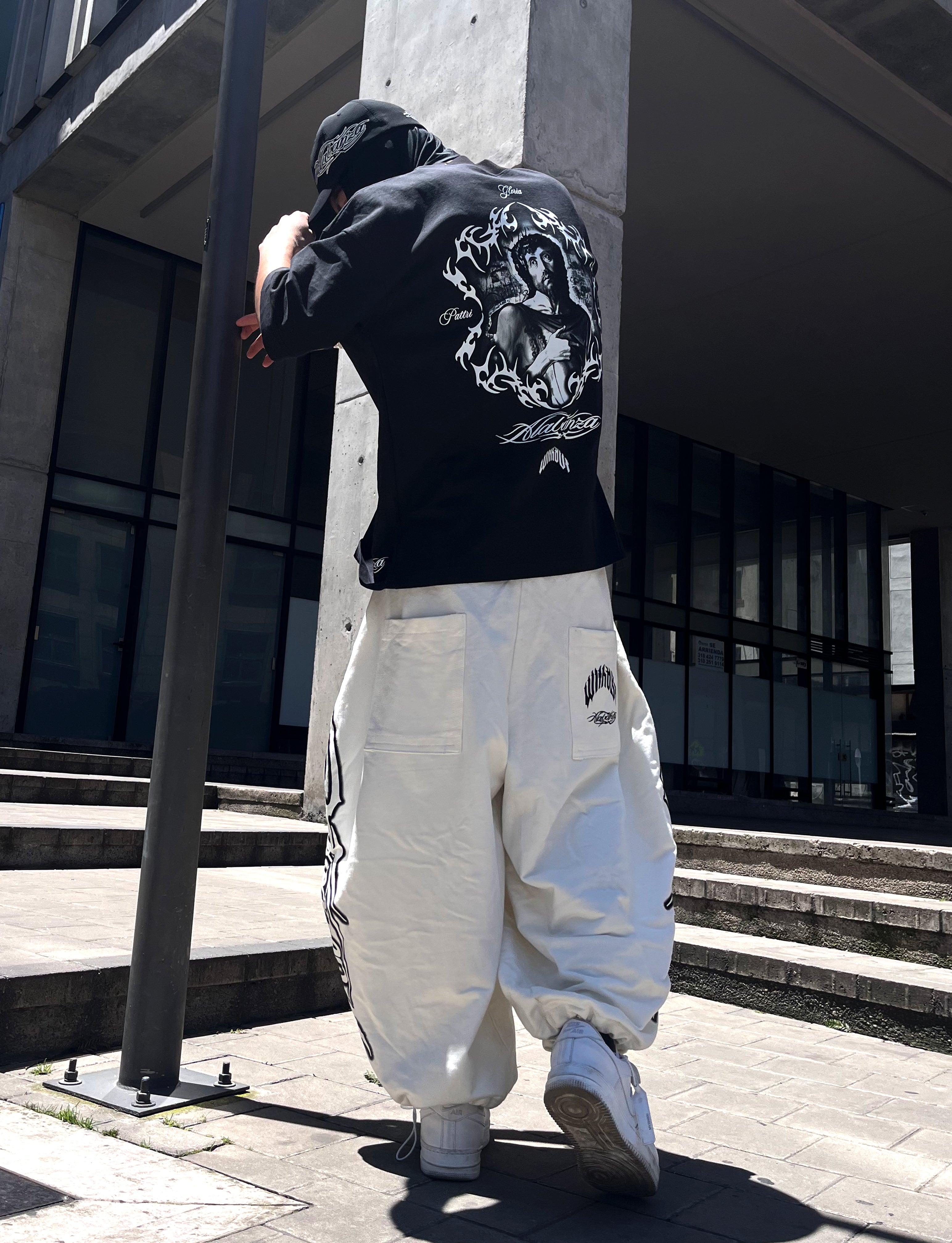 Pantalon Baggy Barrel ALabanza | Blanco