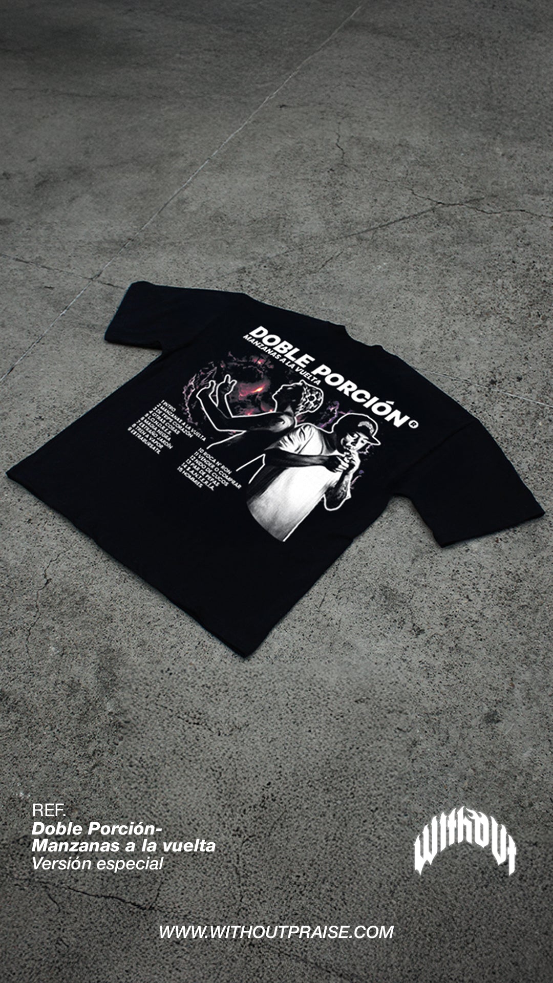 Camiseta Oversize Doble porción | Negra V2