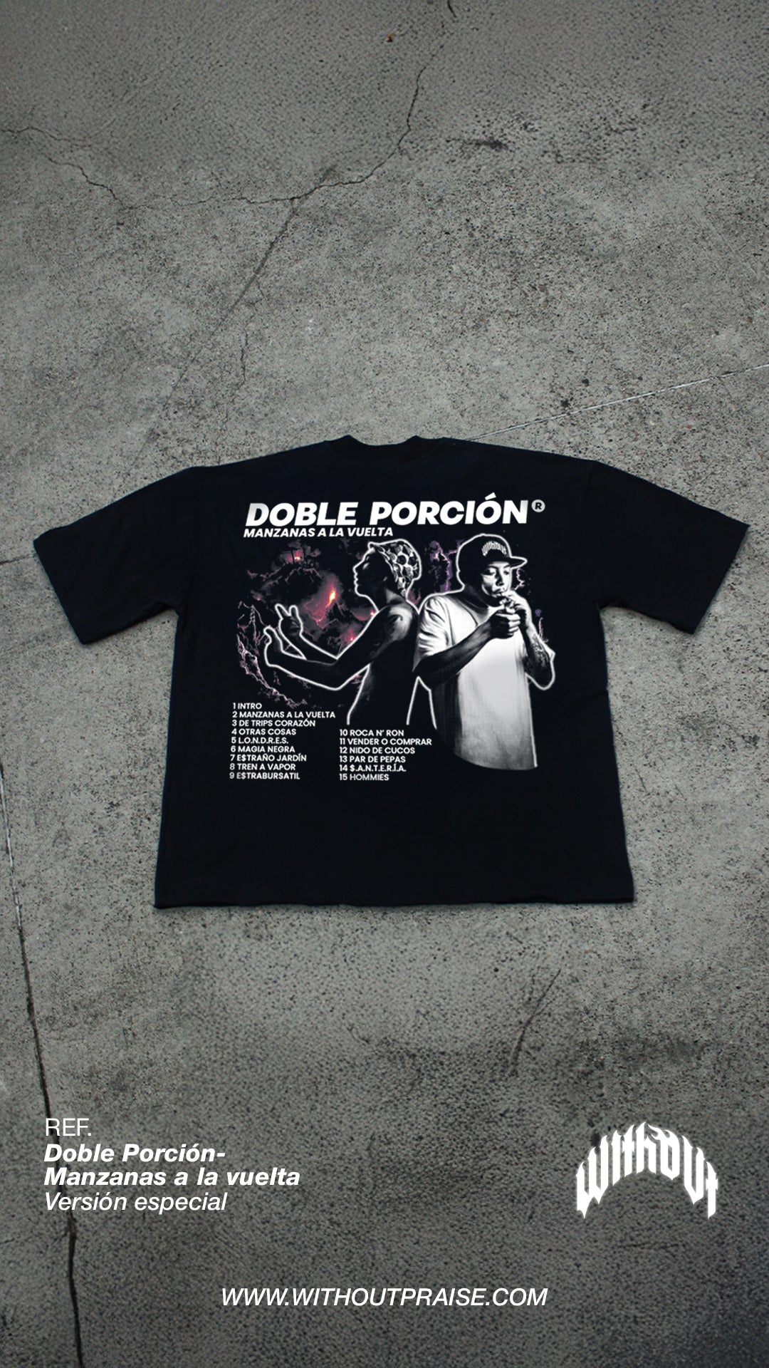 Camiseta Oversize Doble porción | Negra V2
