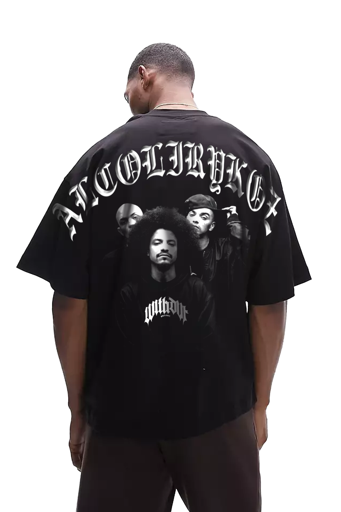 Camiseta Oversize Alcolirykoz Exclusiva Negra